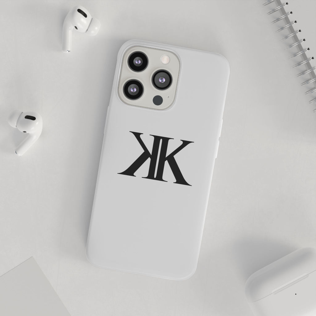 Monogram KK Phone Case — Minimalist Black Logo Flexi Case