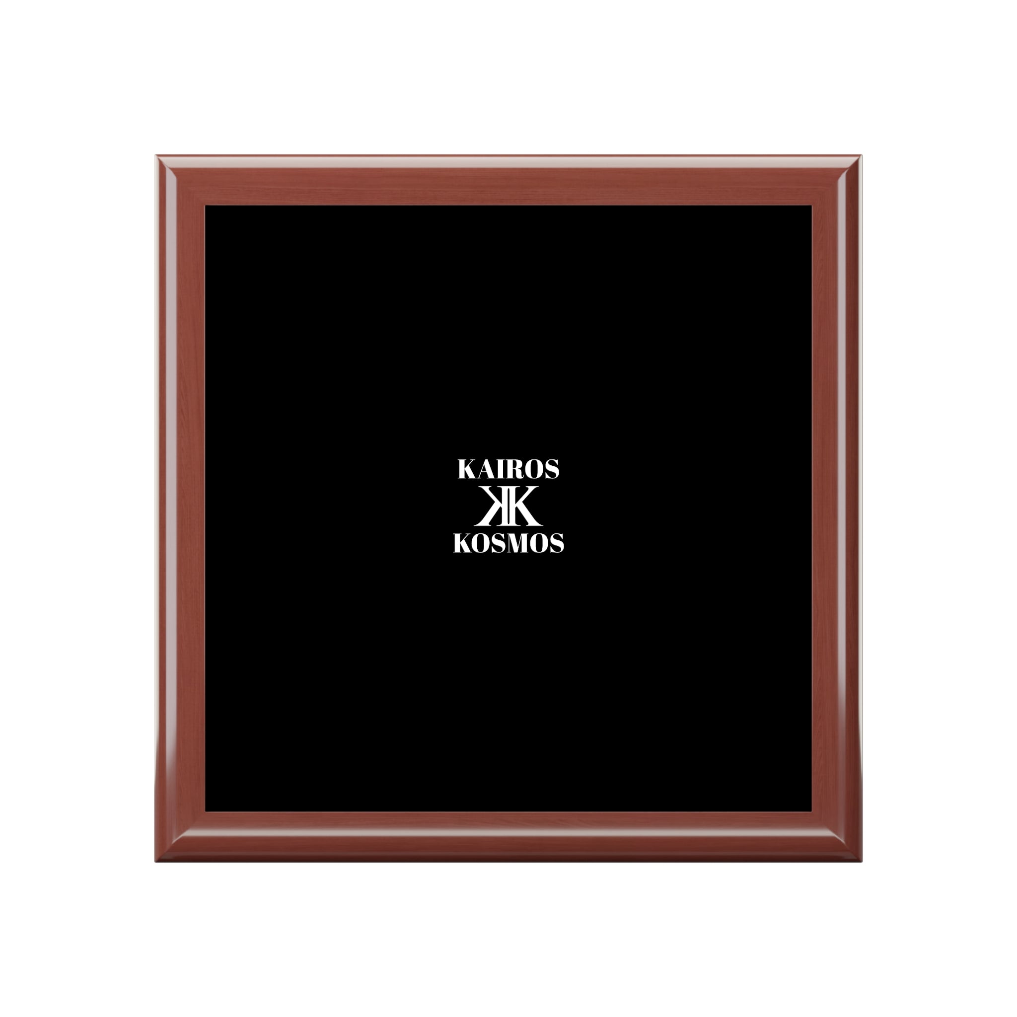 Jewelry Box BLACK with Minimalist 'KAIROS KOSMOS' Logo