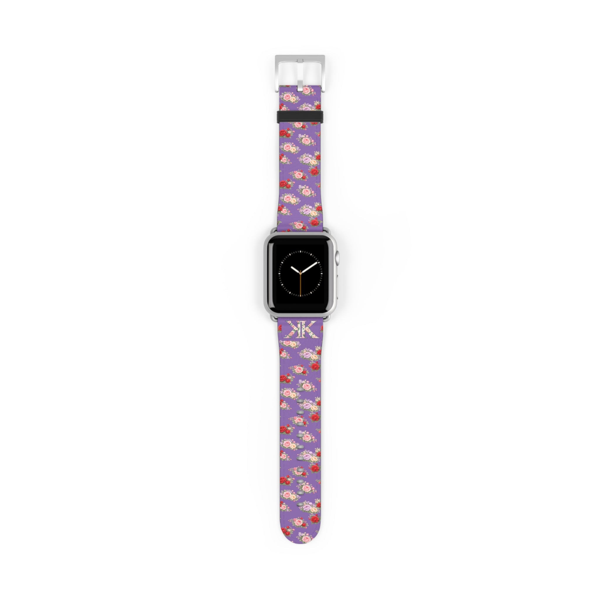 Anthos Collection Light Purple Floral Vintage Watch Band —  Apple Watch Strap