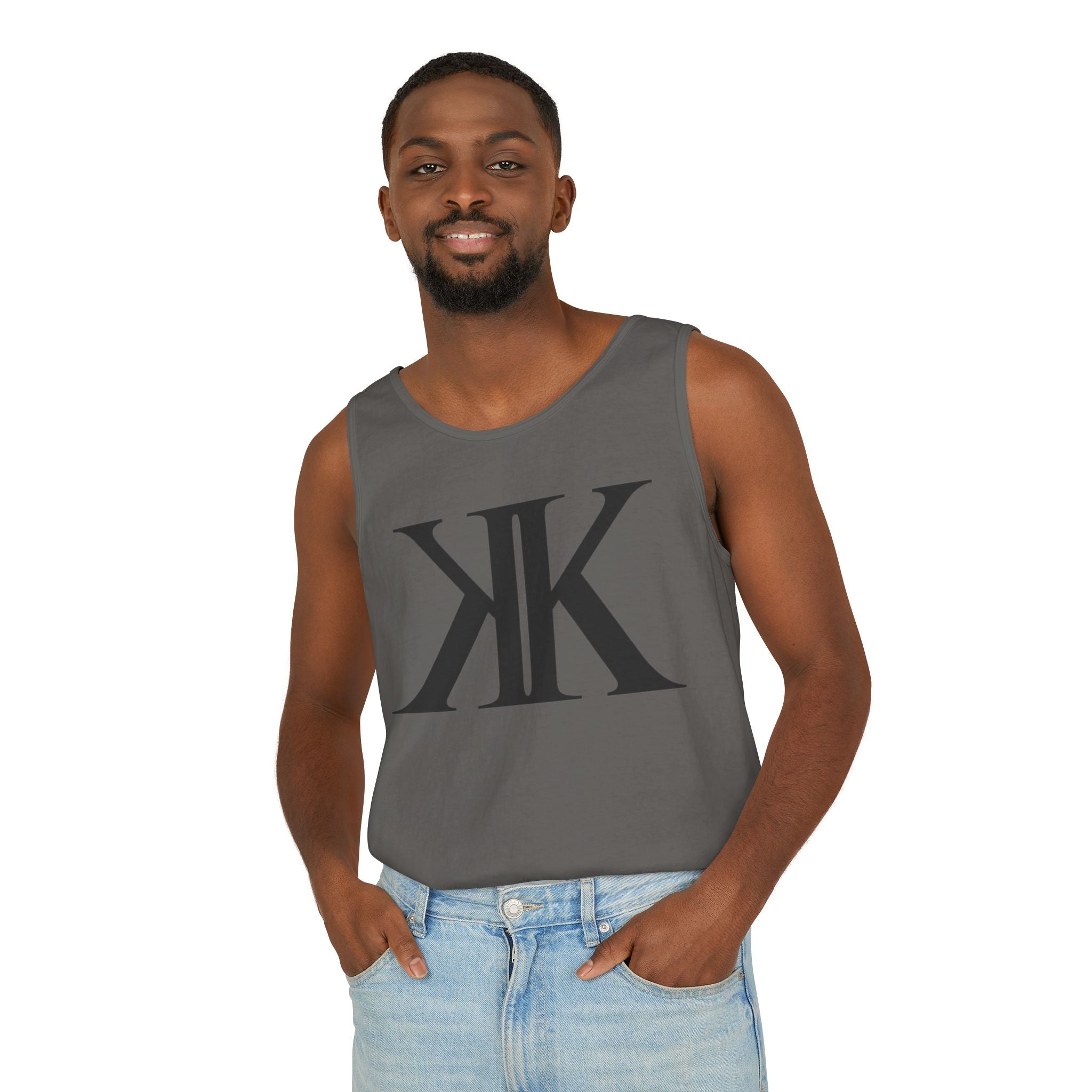 KK Monogram Tank Top — Minimalist Logo Graphic Tank