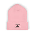 Kairos Kosmos Embroidered Cuffed Beanie — Minimal Logo Knit Hat