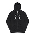 K K Monogram Zip-Up Hoodie — Minimalist Logo Fleece Jacket