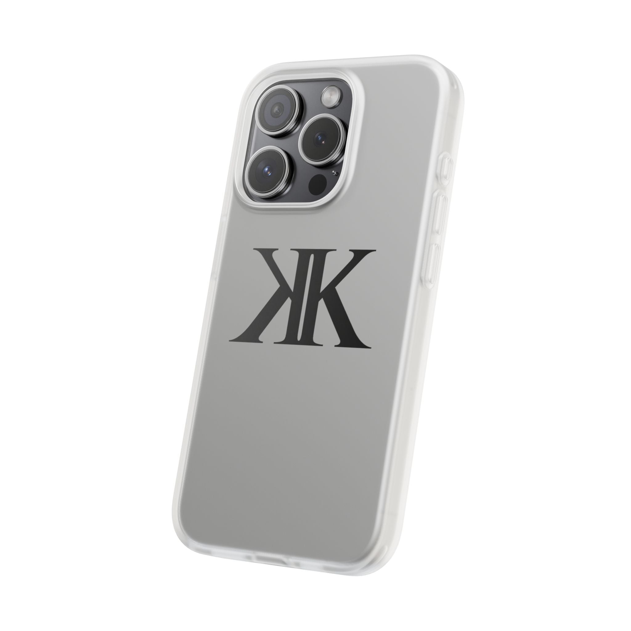 Monogram KK Phone Case — Minimalist Black Logo Flexi Case