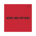 Kairos Kosmos Car Magnet RED — "GIVE NO FU*KS!" Bold Black Vinyl Décor
