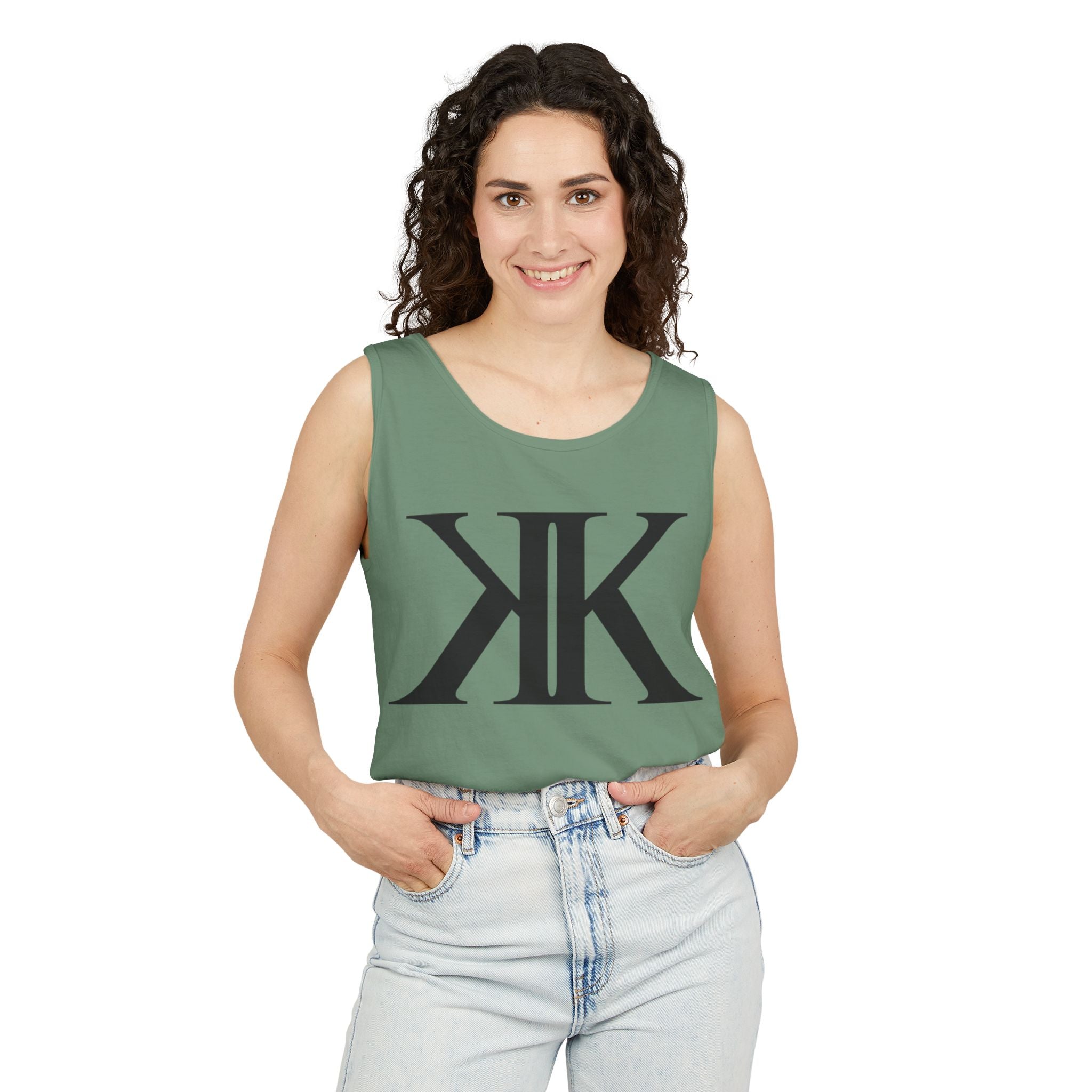 KK Monogram Tank Top — Minimalist Logo Graphic Tank