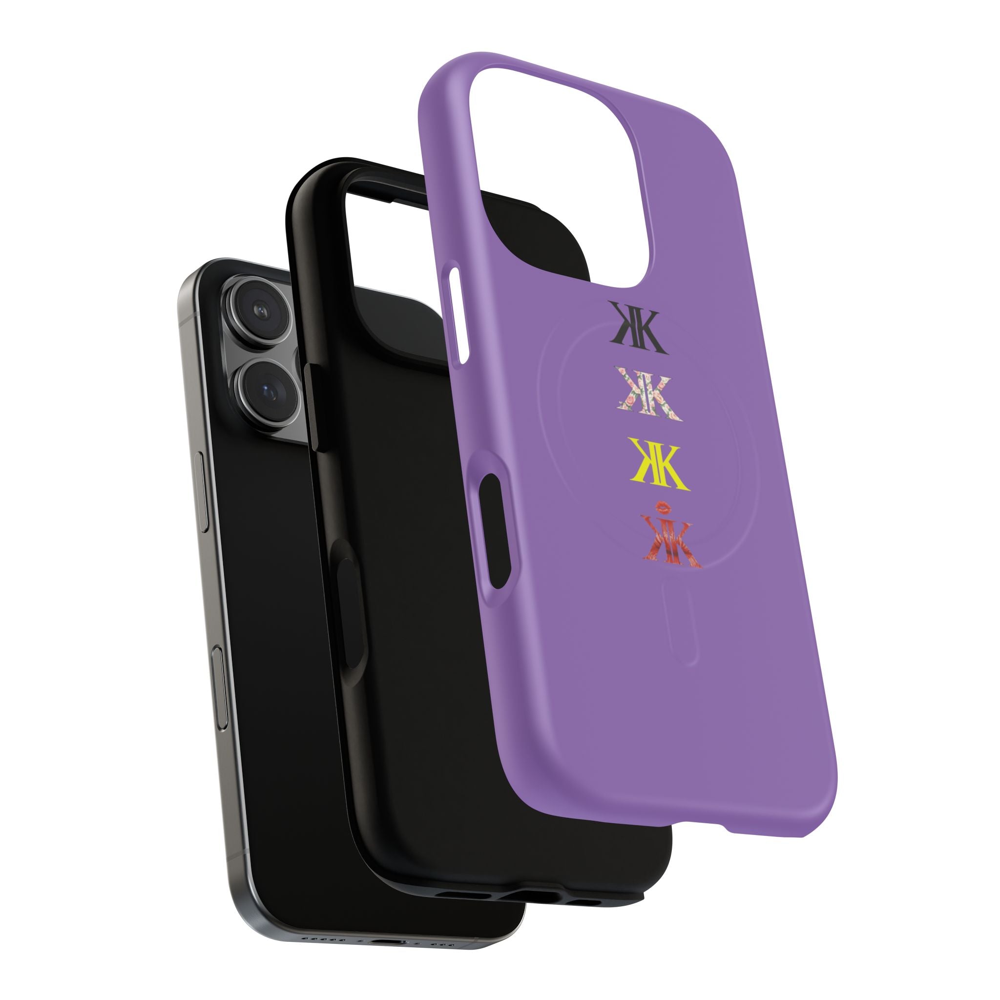 Sigil Collection Light Purple Phone Case — Minimalist Monogram Stack Tough Magnetic Case
