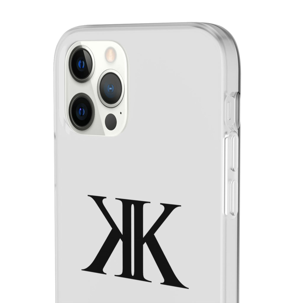 Monogram KK Phone Case — Minimalist Black Logo Flexi Case