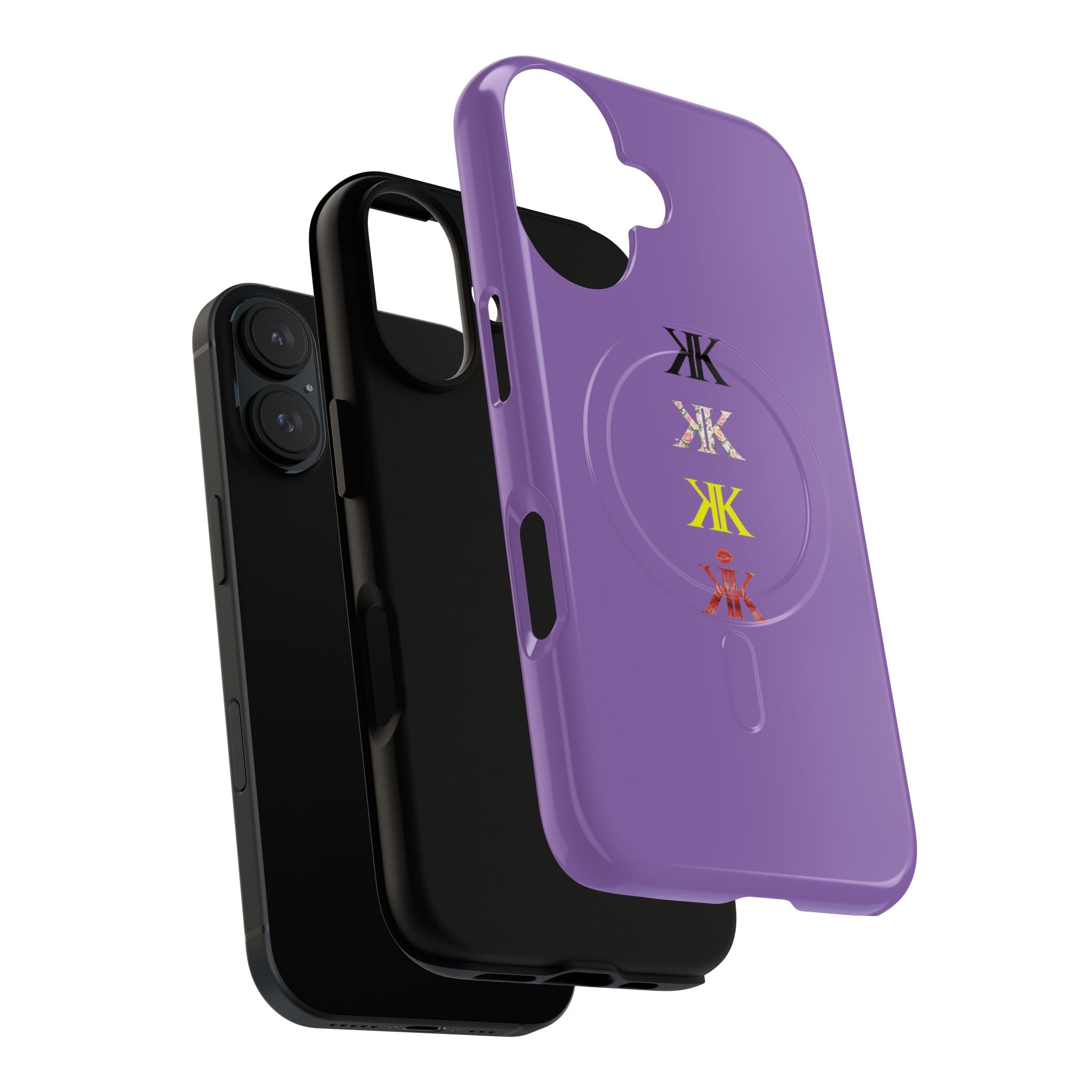 Sigil Collection Light Purple Phone Case — Minimalist Monogram Stack Tough Magnetic Case