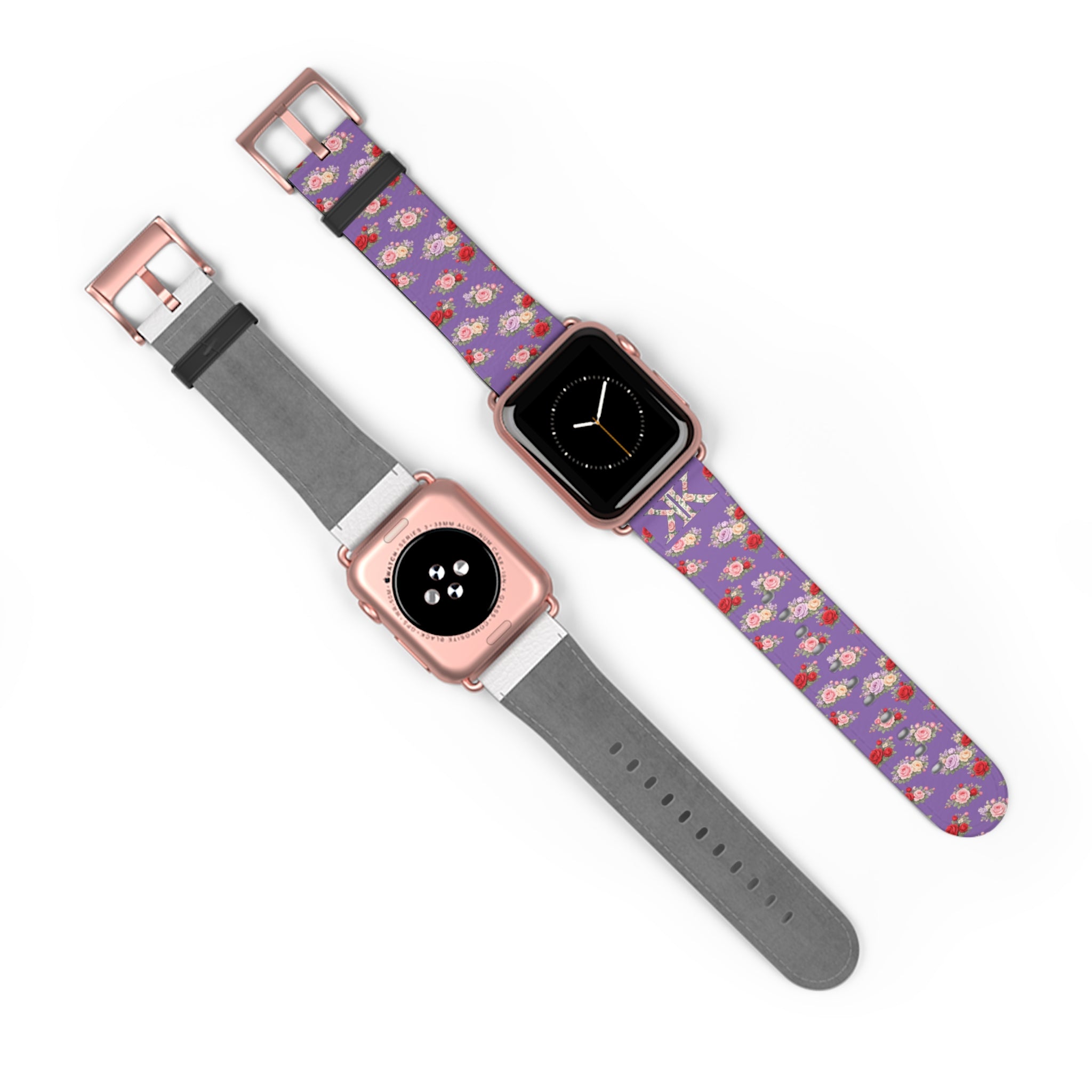 Anthos Collection Light Purple Floral Vintage Watch Band —  Apple Watch Strap
