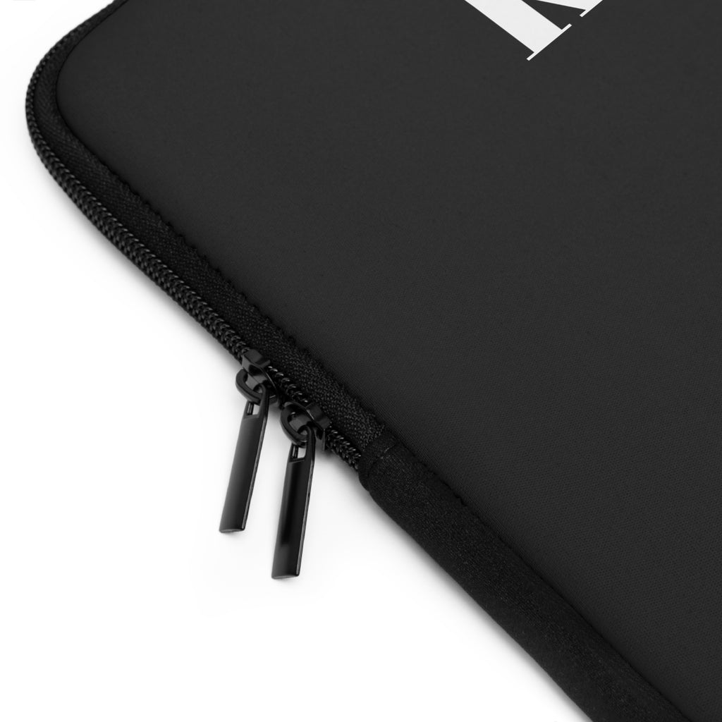 Kairos Kosmos BLACK Laptop Sleeve — Minimalist Monogram Protective Case