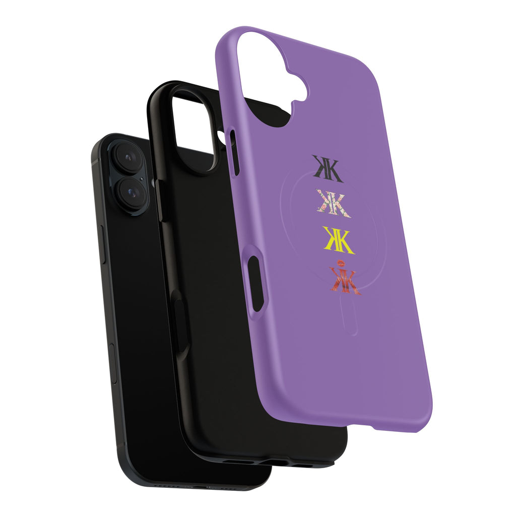 Sigil Collection Light Purple Phone Case — Minimalist Monogram Stack Tough Magnetic Case