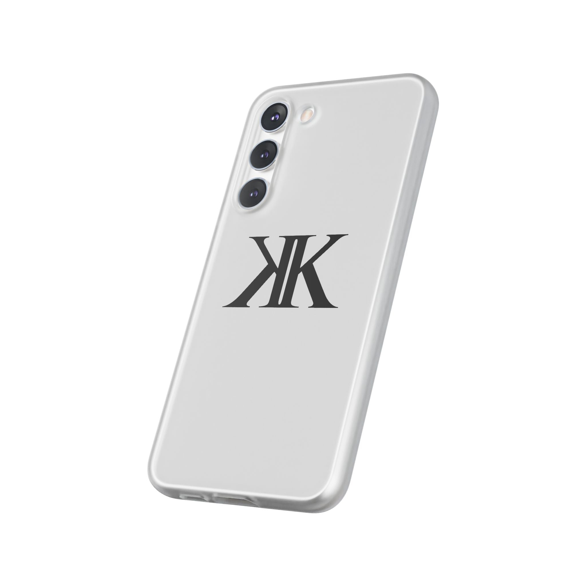 Monogram KK Phone Case — Minimalist Black Logo Flexi Case