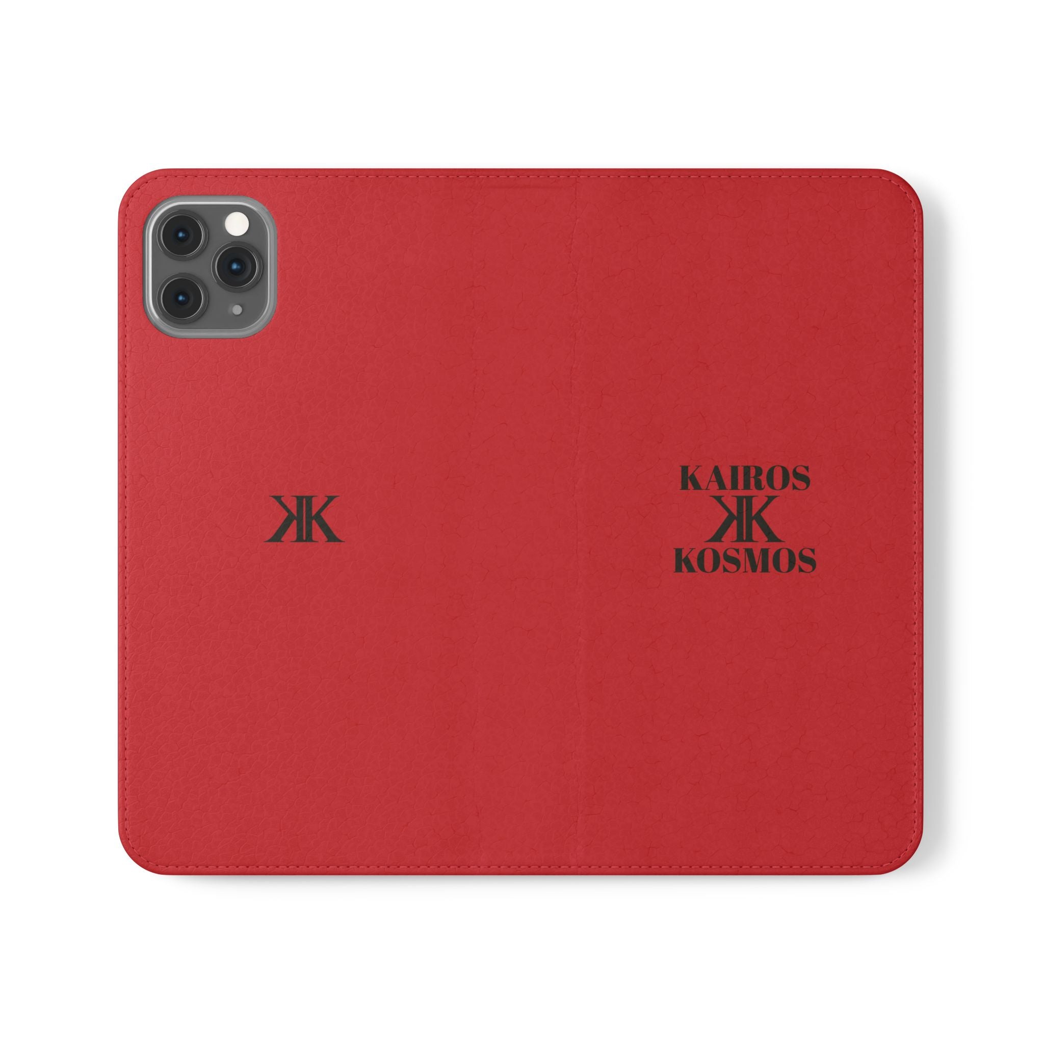 Kairos Kosmos Logo RED Flip Phone Case