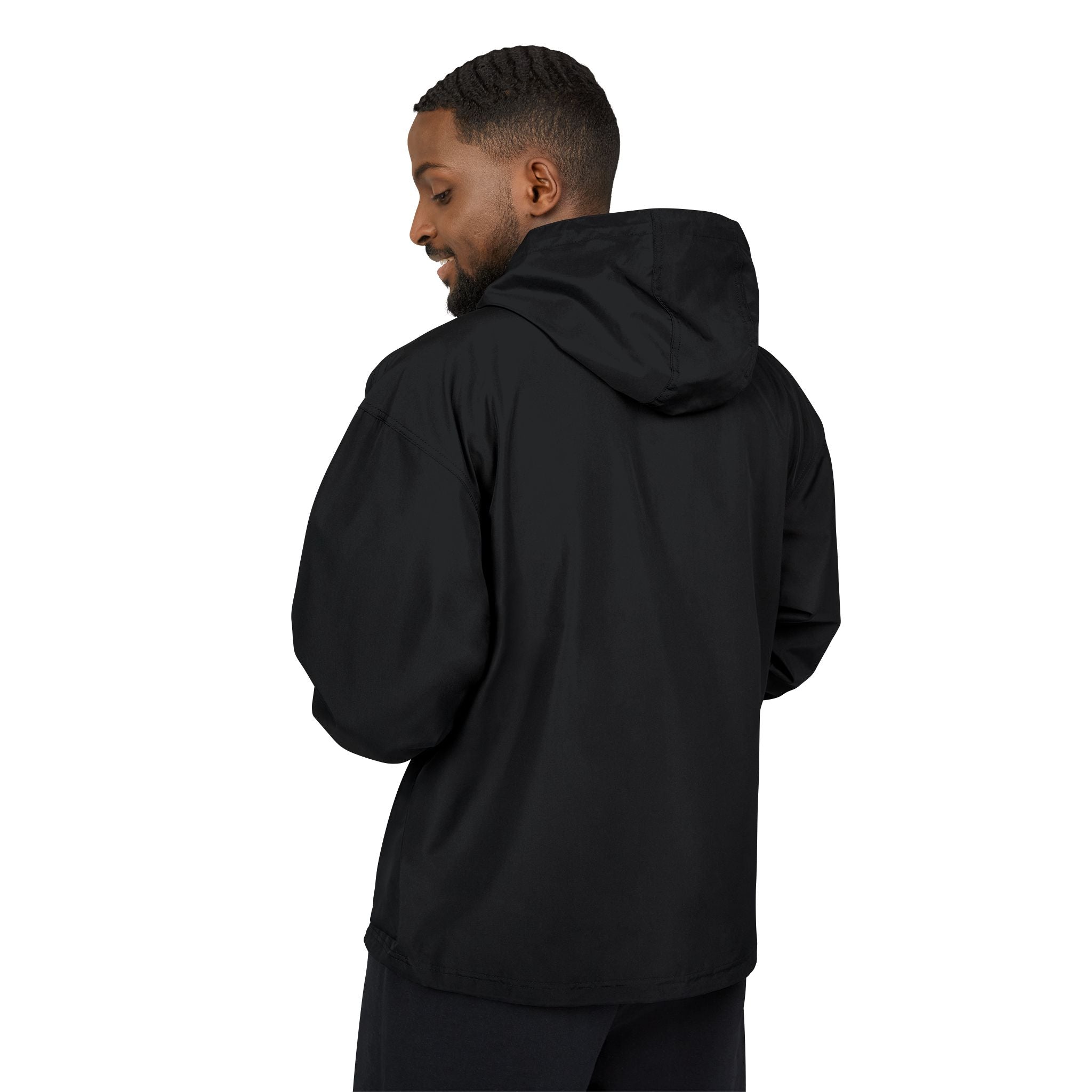 Champion® Packable Anorak Jacket BLACK — Lightweight Hooded Windbreaker for Travel & Outdoor