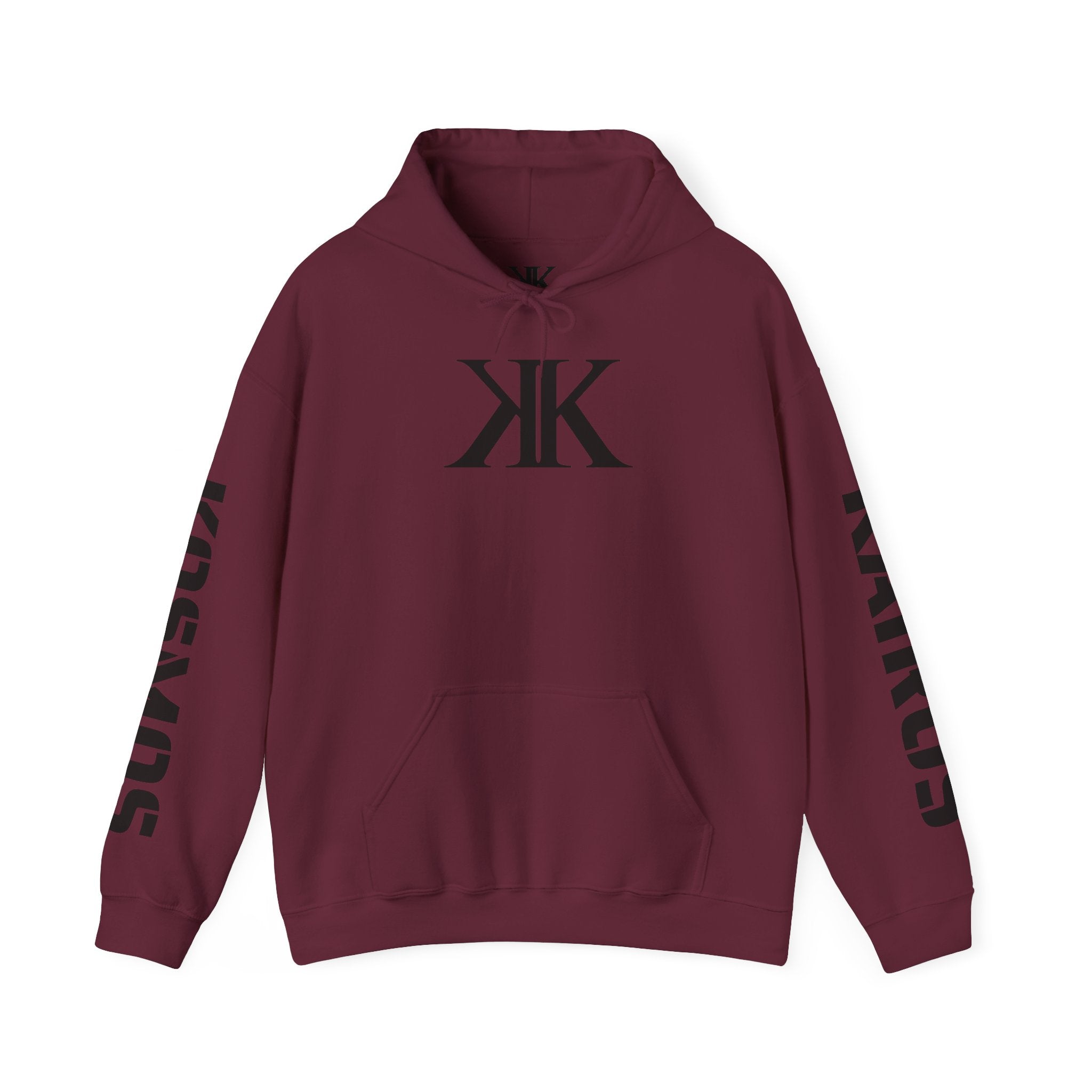 KAIROS KOSMOS Logo Hoodie — Minimalist Black Emblem Pullover