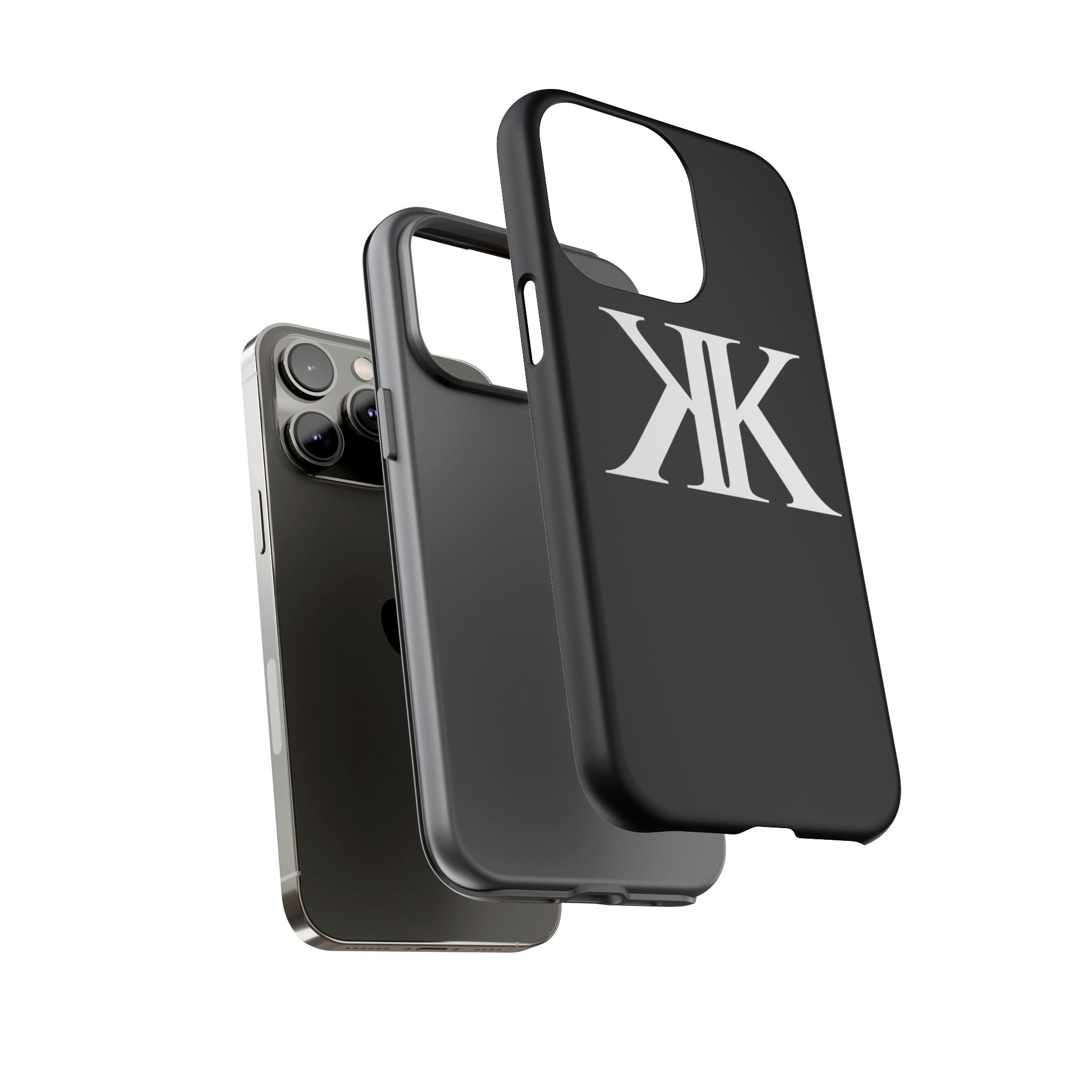 Monogram KK Phone Case BLACK — Tough Protective iPhone Cover