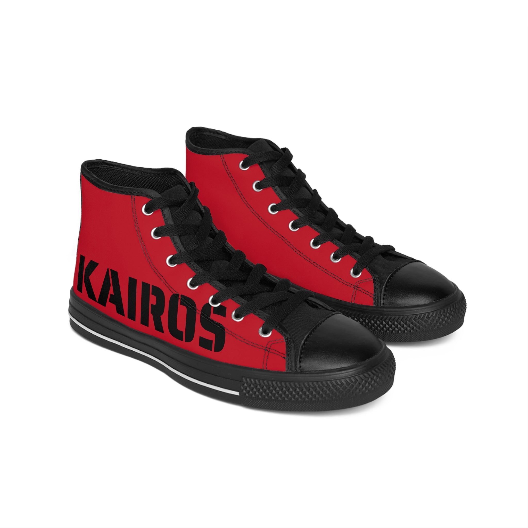 Kairos Kosmos RED High-Top Sneakers — Bold Streetwear Canvas Shoes