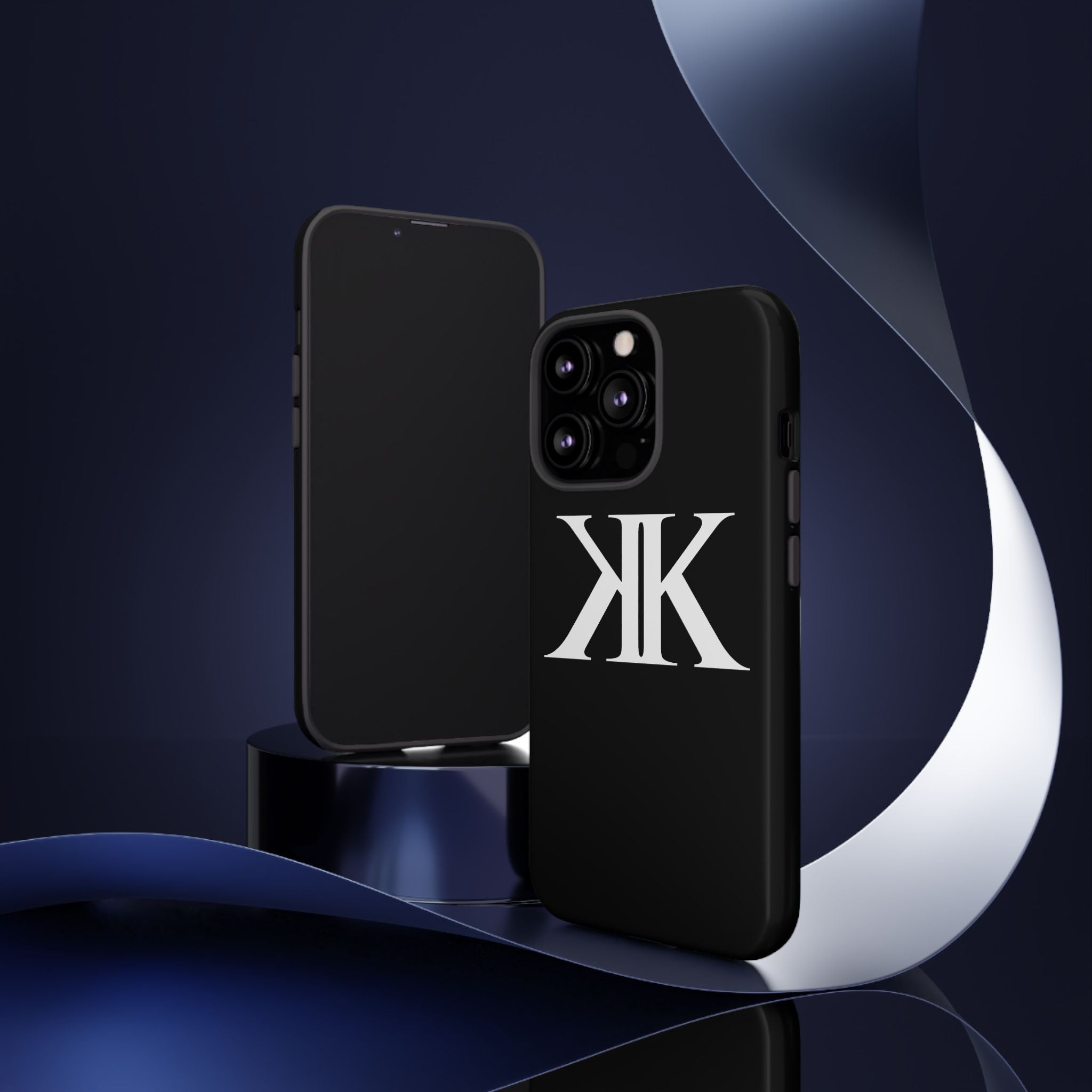 Monogram KK Phone Case BLACK — Tough Protective iPhone Cover