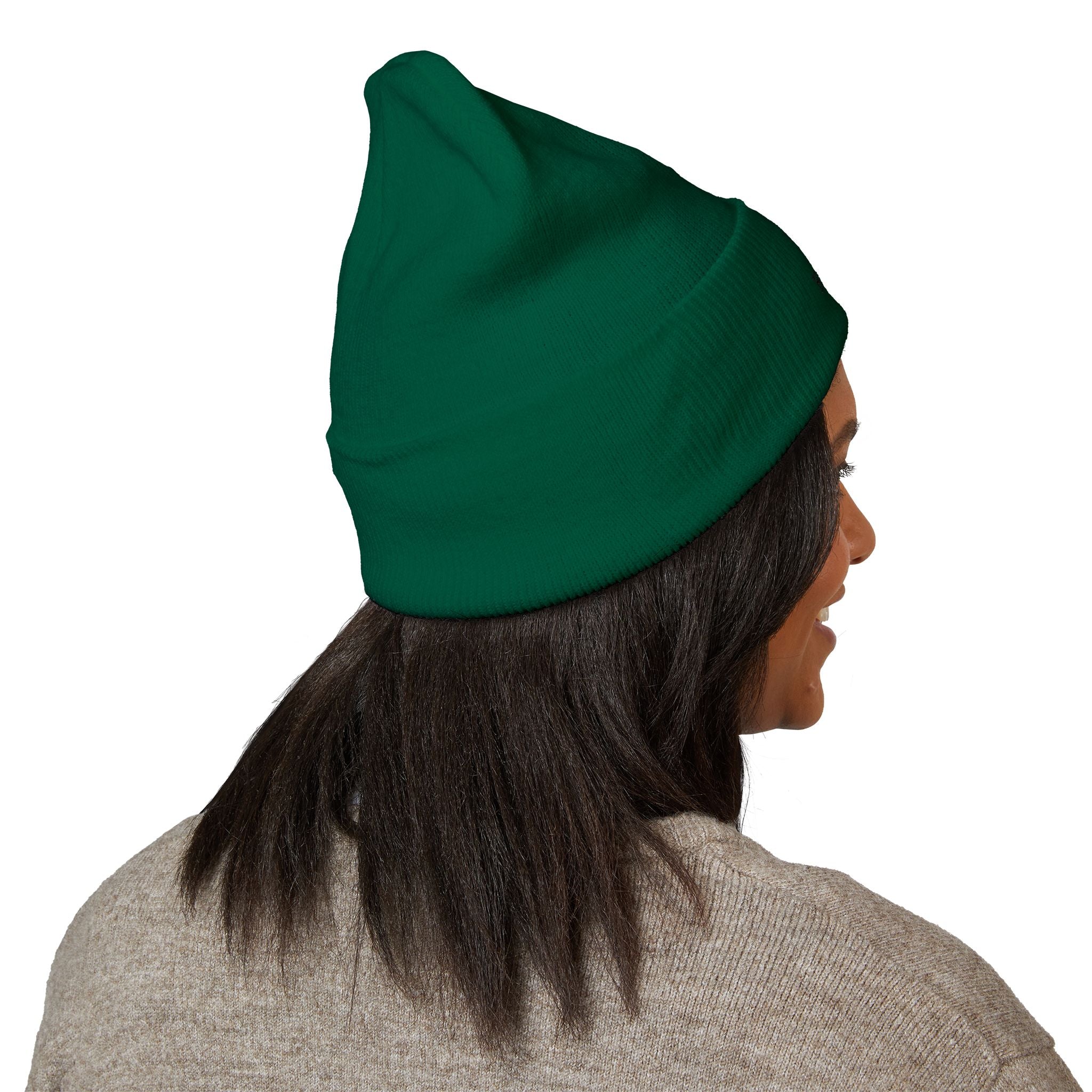 Kairos Kosmos Embroidered Cuffed Beanie — Minimal Logo Knit Hat