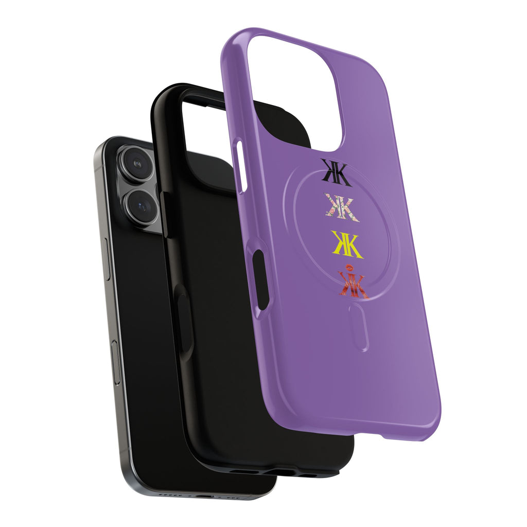 Sigil Collection Light Purple Phone Case — Minimalist Monogram Stack Tough Magnetic Case