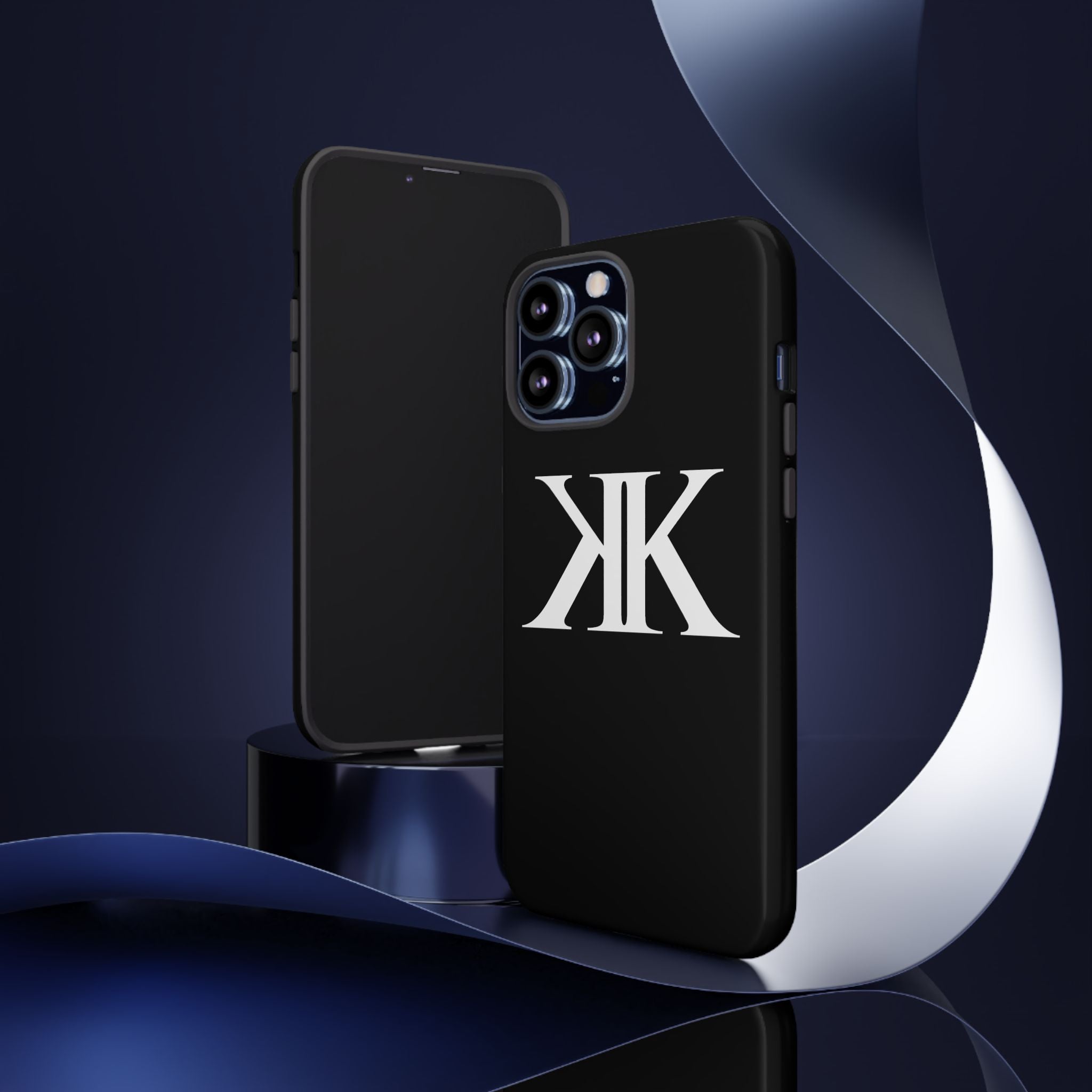 Monogram KK Phone Case BLACK — Tough Protective iPhone Cover