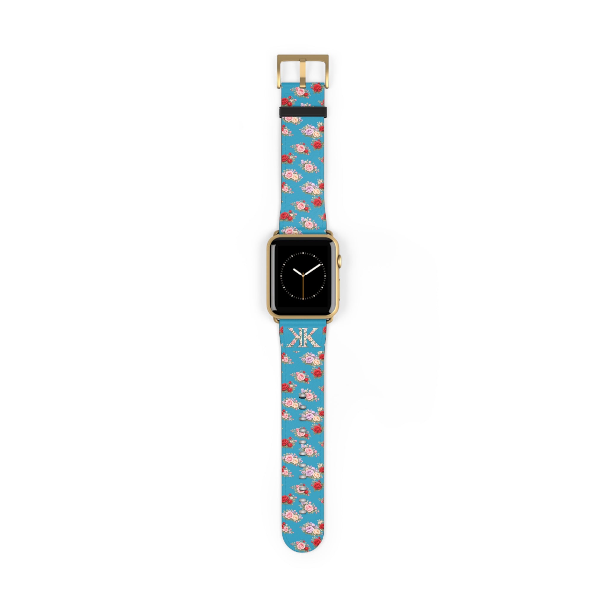 Anthos Collection Turquoise Floral Vintage Watch Band — Apple Watch Strap