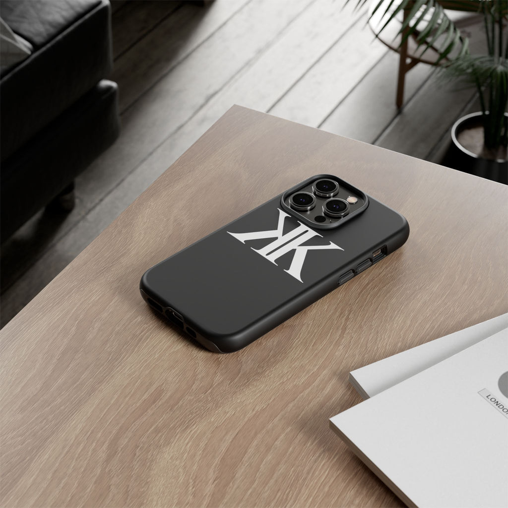 Monogram KK Phone Case BLACK — Tough Protective iPhone Cover
