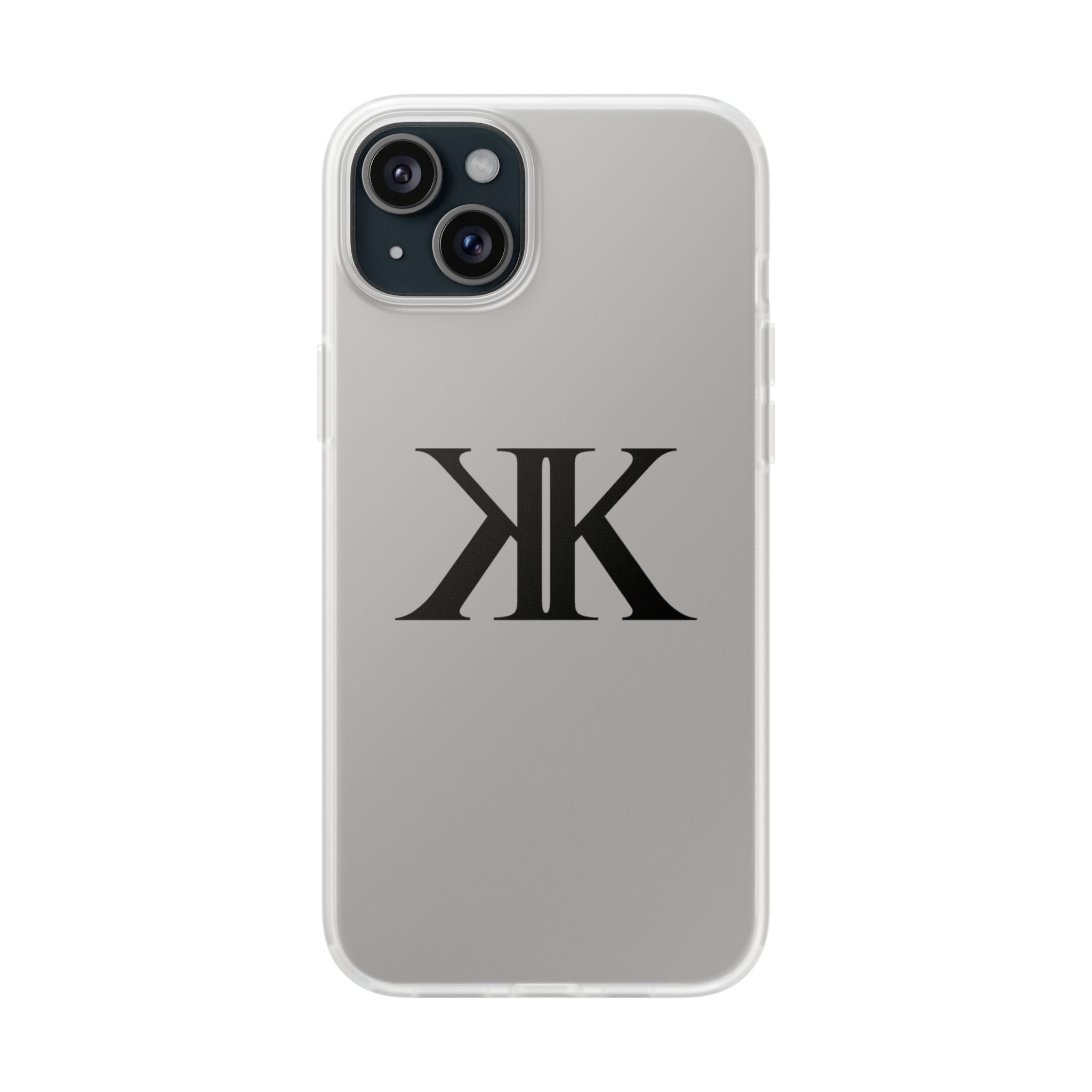 Monogram KK Phone Case — Minimalist Black Logo Flexi Case
