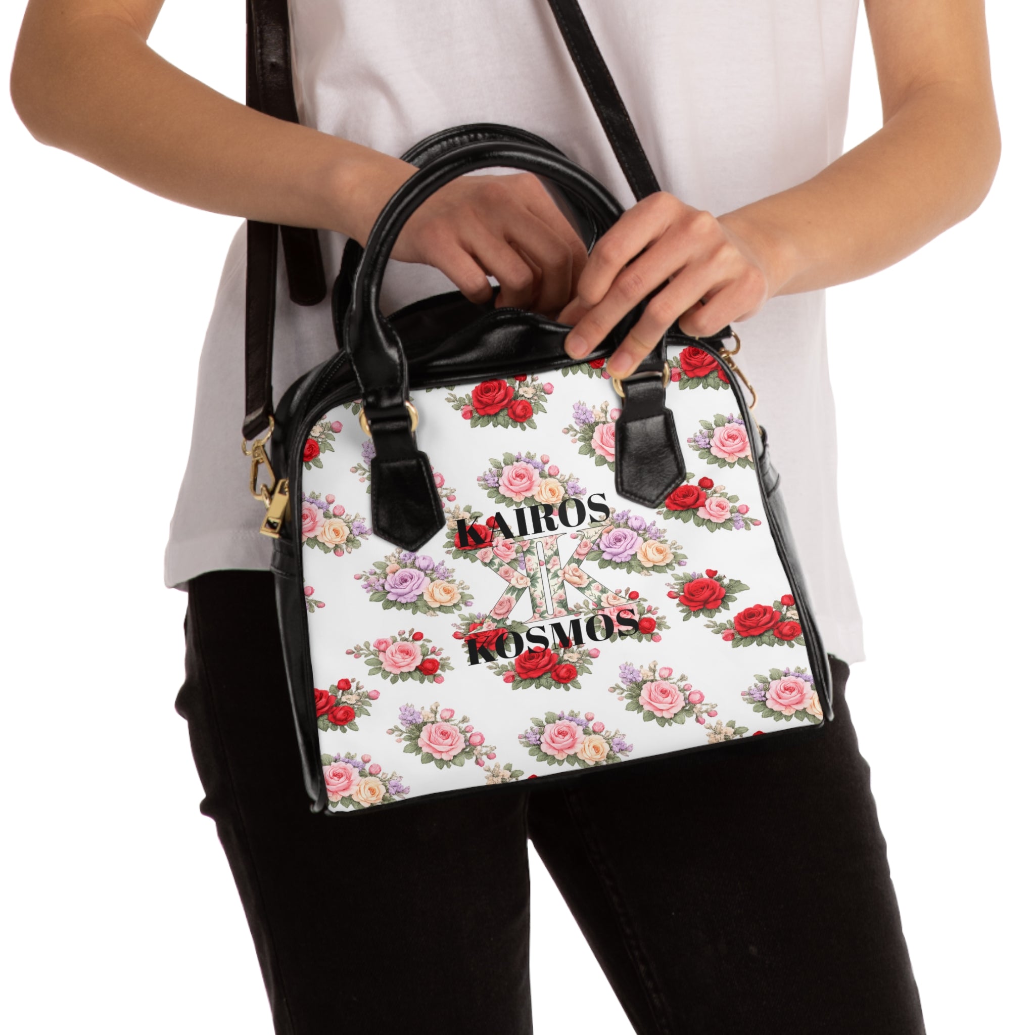 Anthos Collection Vintage Floral 'Kairos Kosmos' Shoulder Handbag