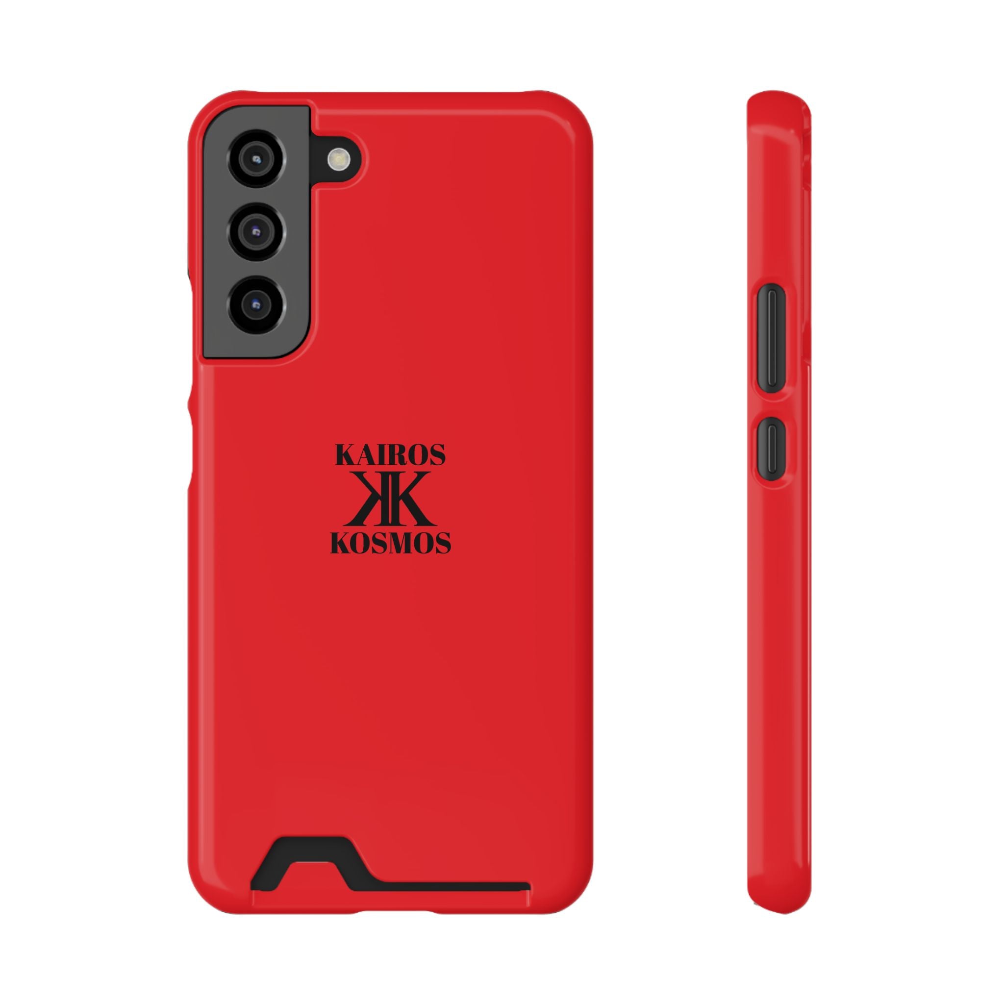 Kairos Kosmos RED Cardholder Phone Case — Slim Protective Wallet Case
