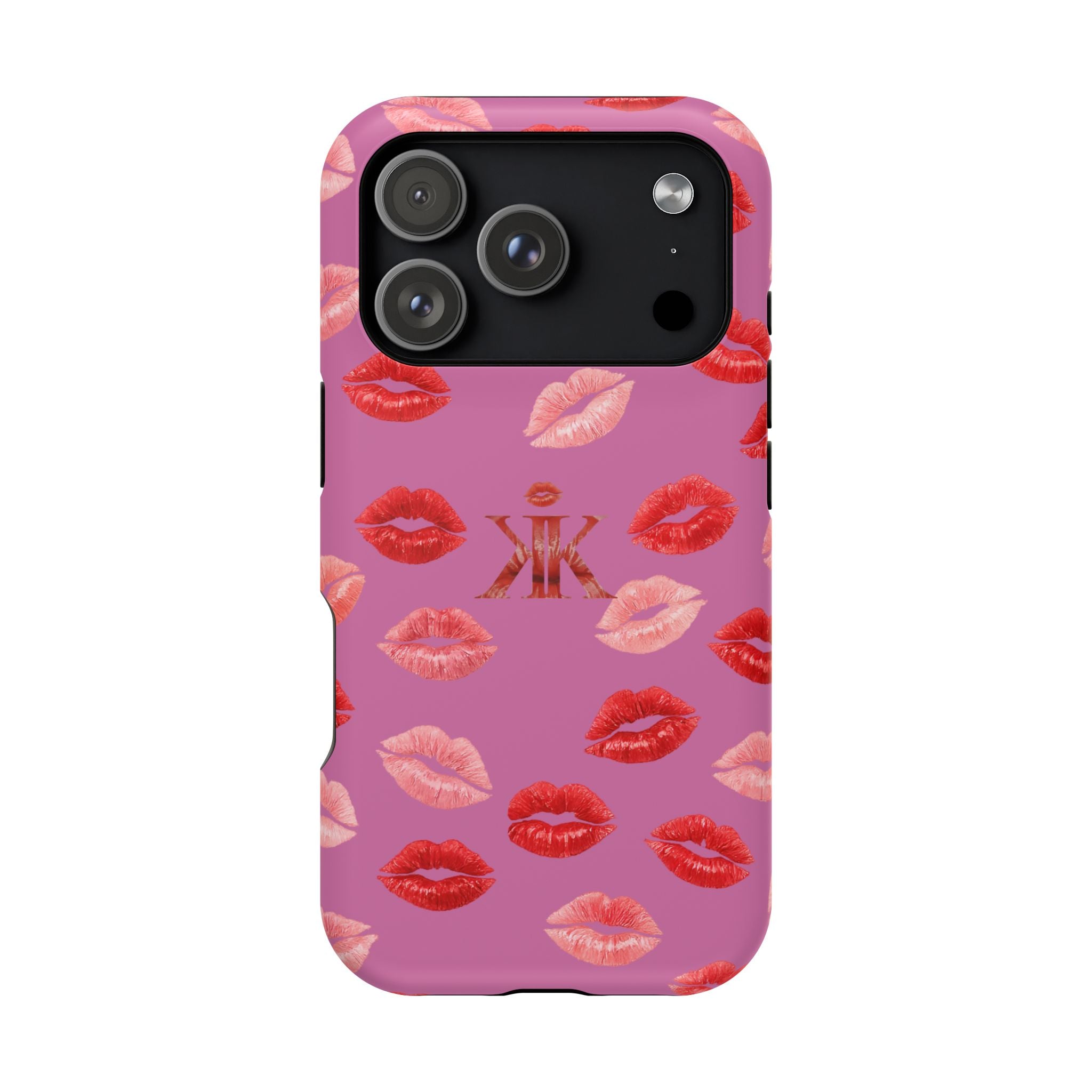 Psyche Collection Light Pink - Kiss Pattern Magnetic Impact Phone Case