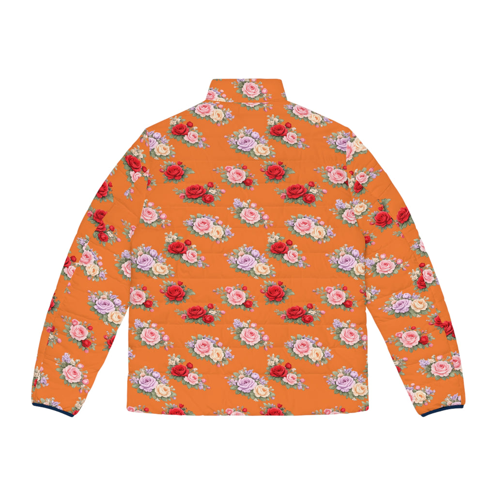 Anthos Collection Crusta Floral Puffer Jacket - Vintage Rose All-Over Print