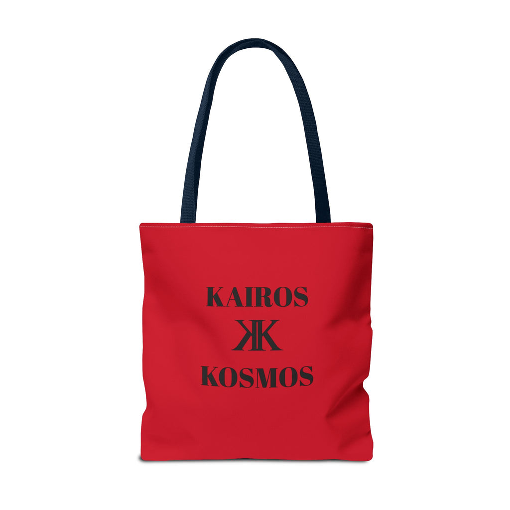 Kairos Kosmos RED Tote Bag – Minimalist Monogram Tote