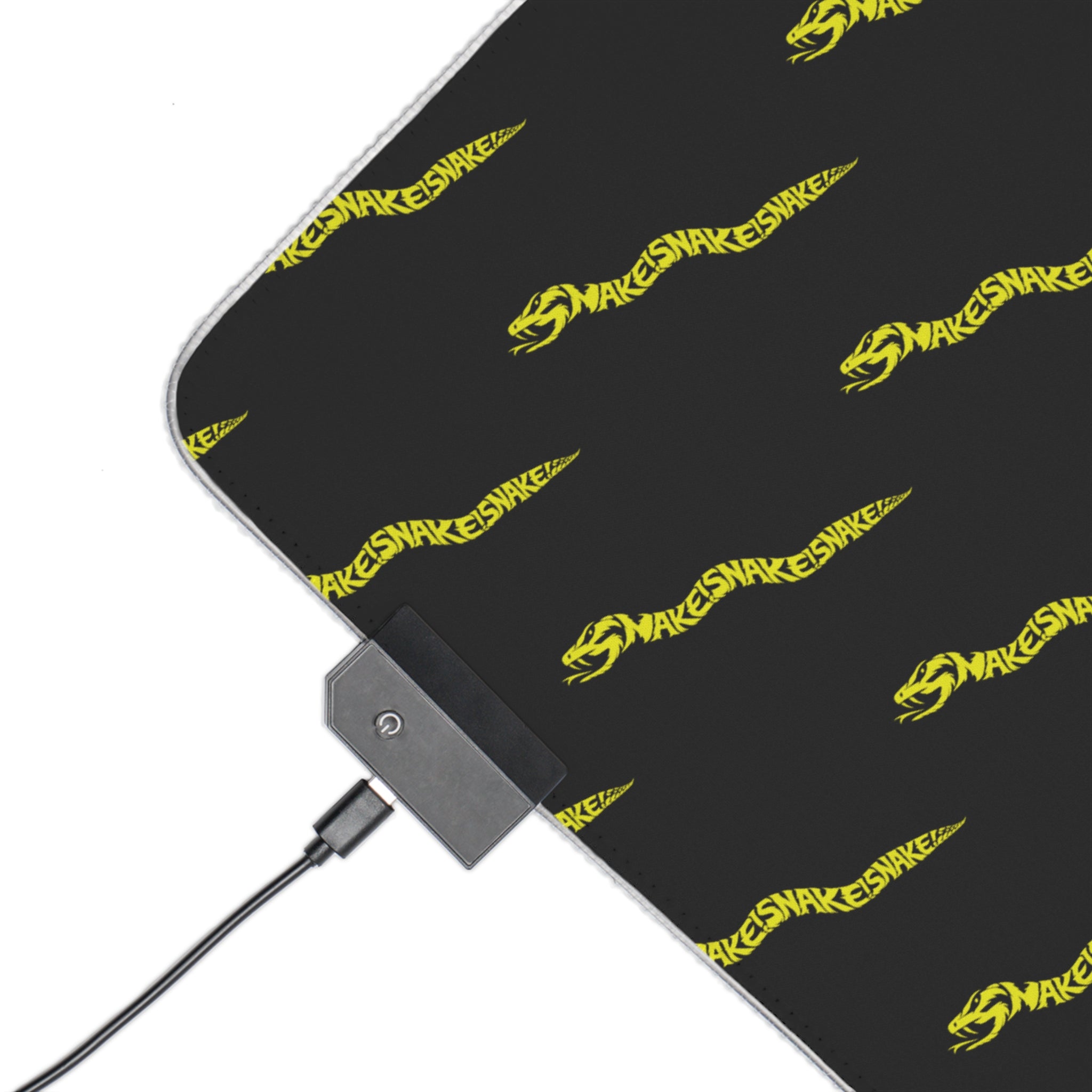 Aspis Collection LED Gaming Mouse Pad — RGB Edge Large Desk Mat with Repeating Lightning Pattern