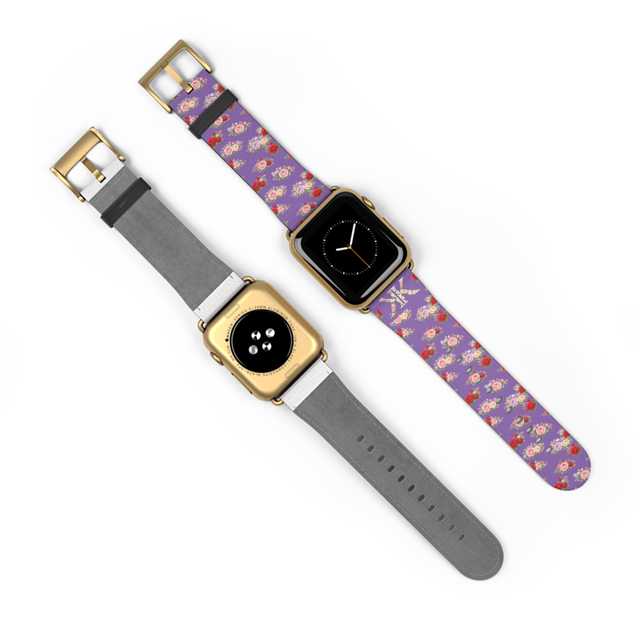 Anthos Collection Light Purple Floral Vintage Watch Band —  Apple Watch Strap