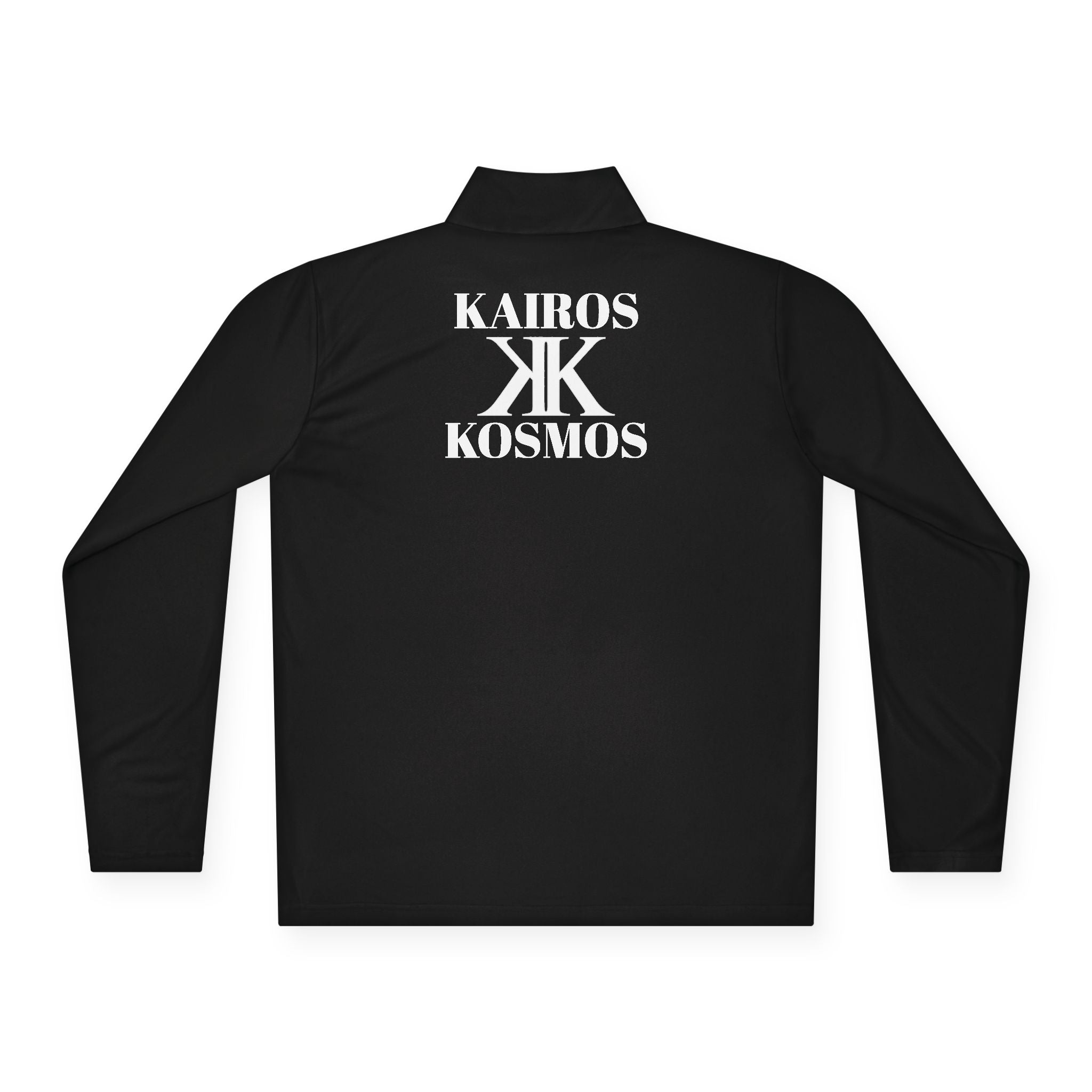 Quarter-Zip Pullover BLACK — Minimal Embroidered KK Logo