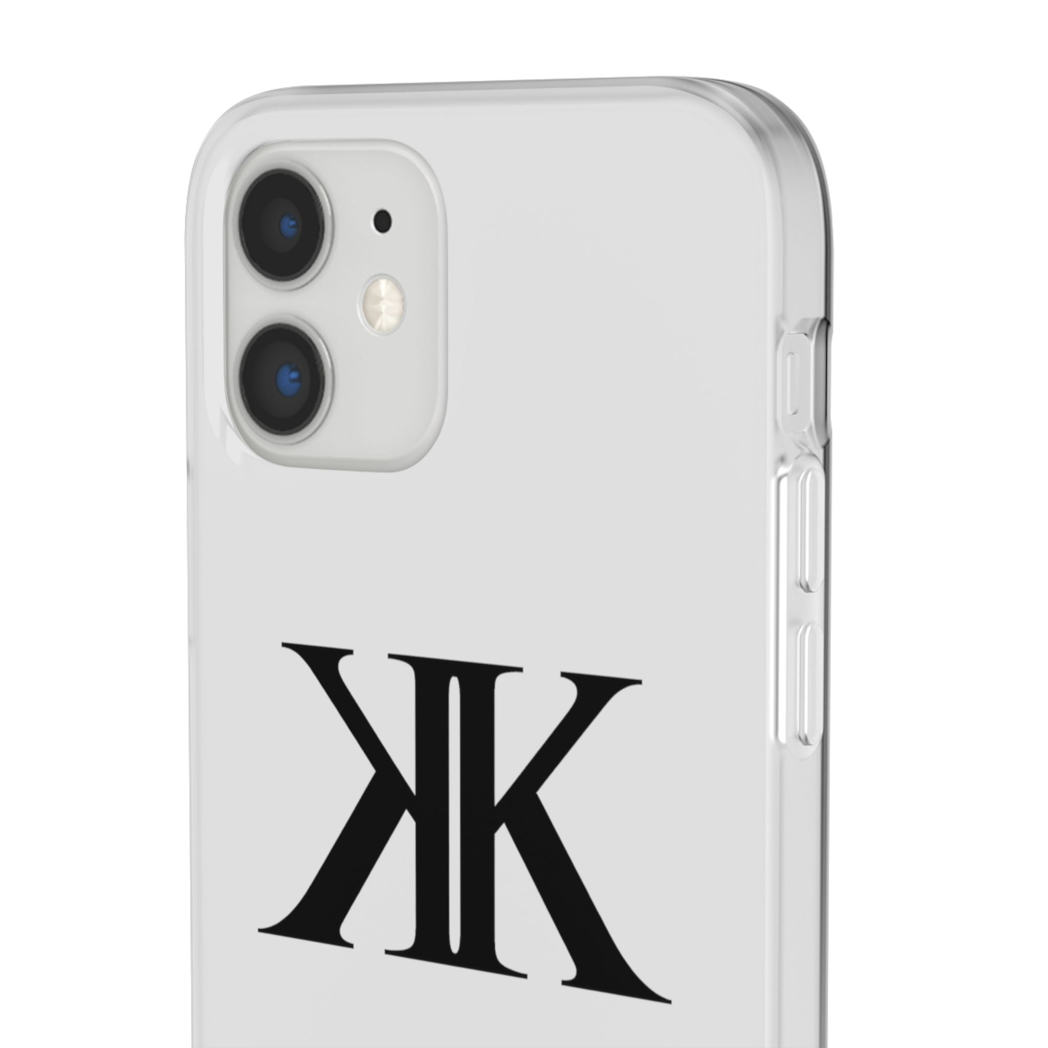 Monogram KK Phone Case — Minimalist Black Logo Flexi Case