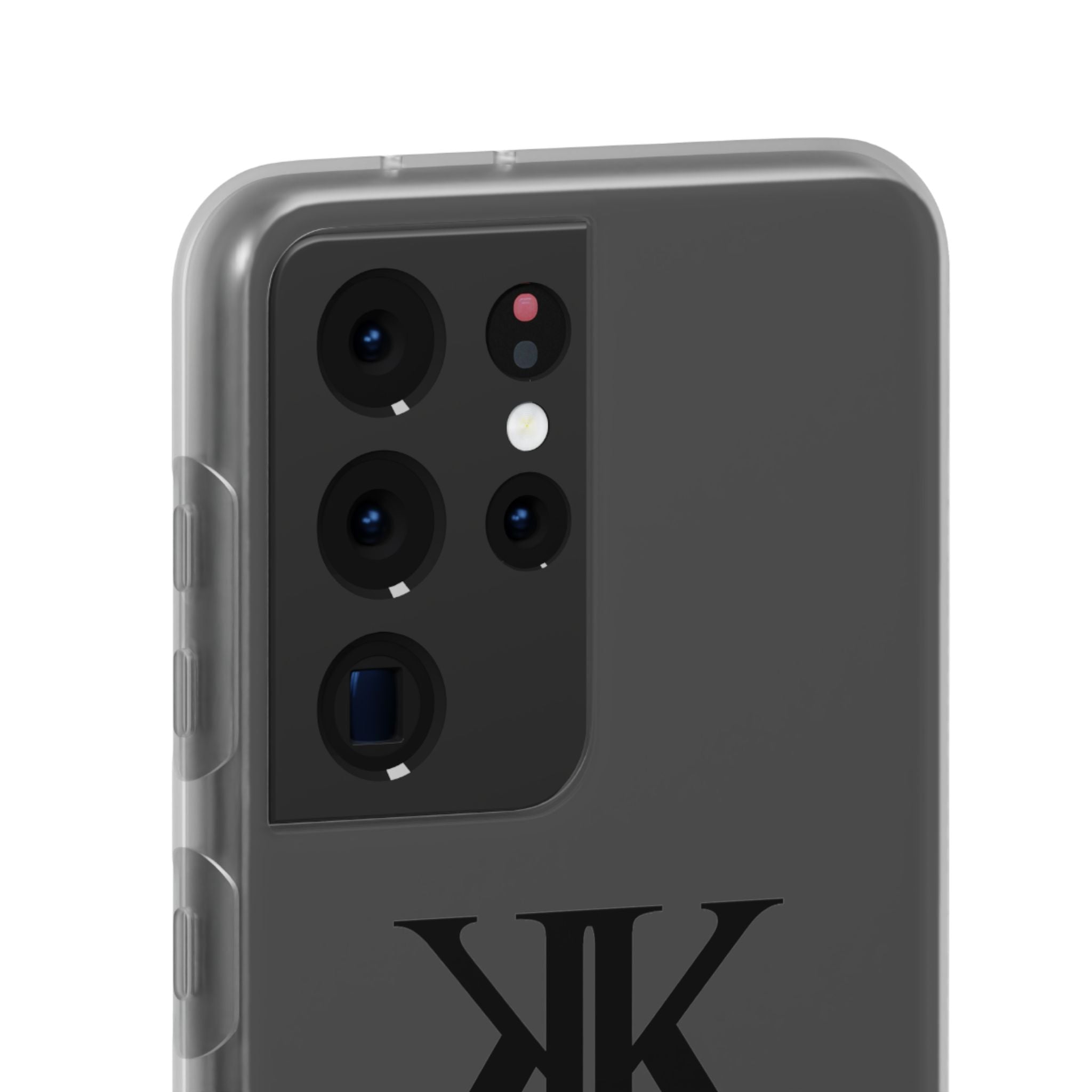 Monogram KK Phone Case — Minimalist Black Logo Flexi Case