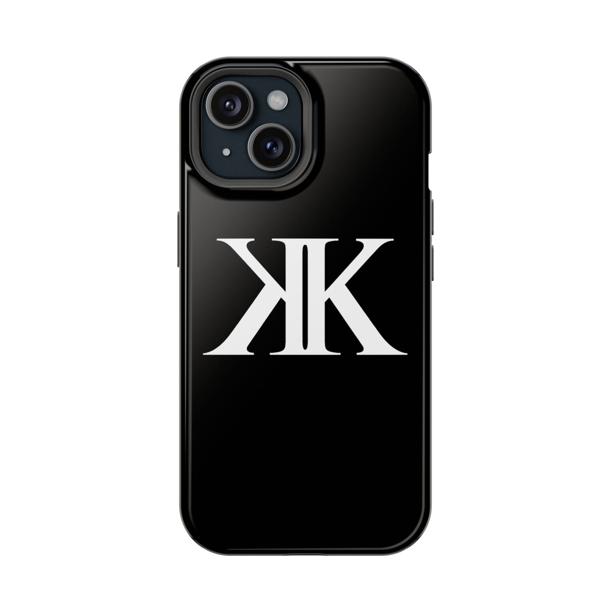 Magnetic Impact-Resistant BLACK Case with Bold KK Monogram