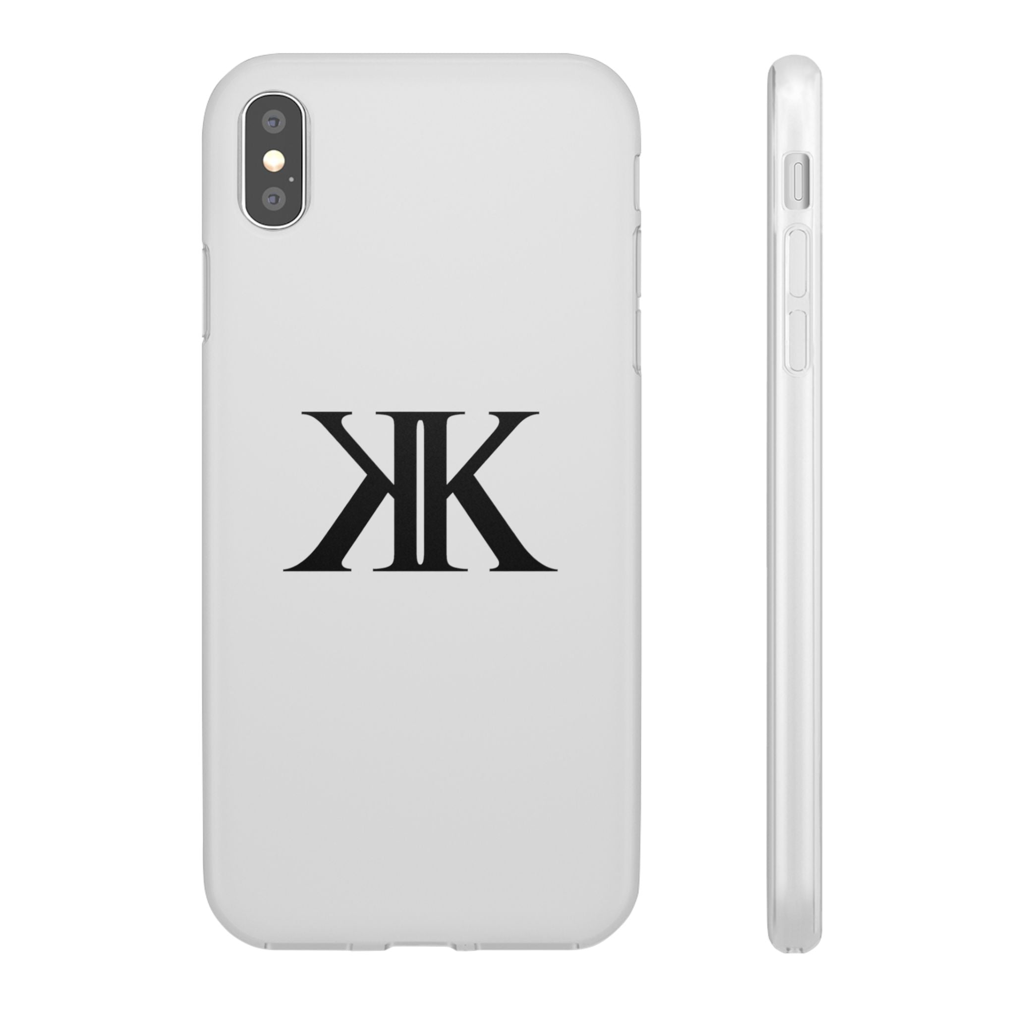 Monogram KK Phone Case — Minimalist Black Logo Flexi Case