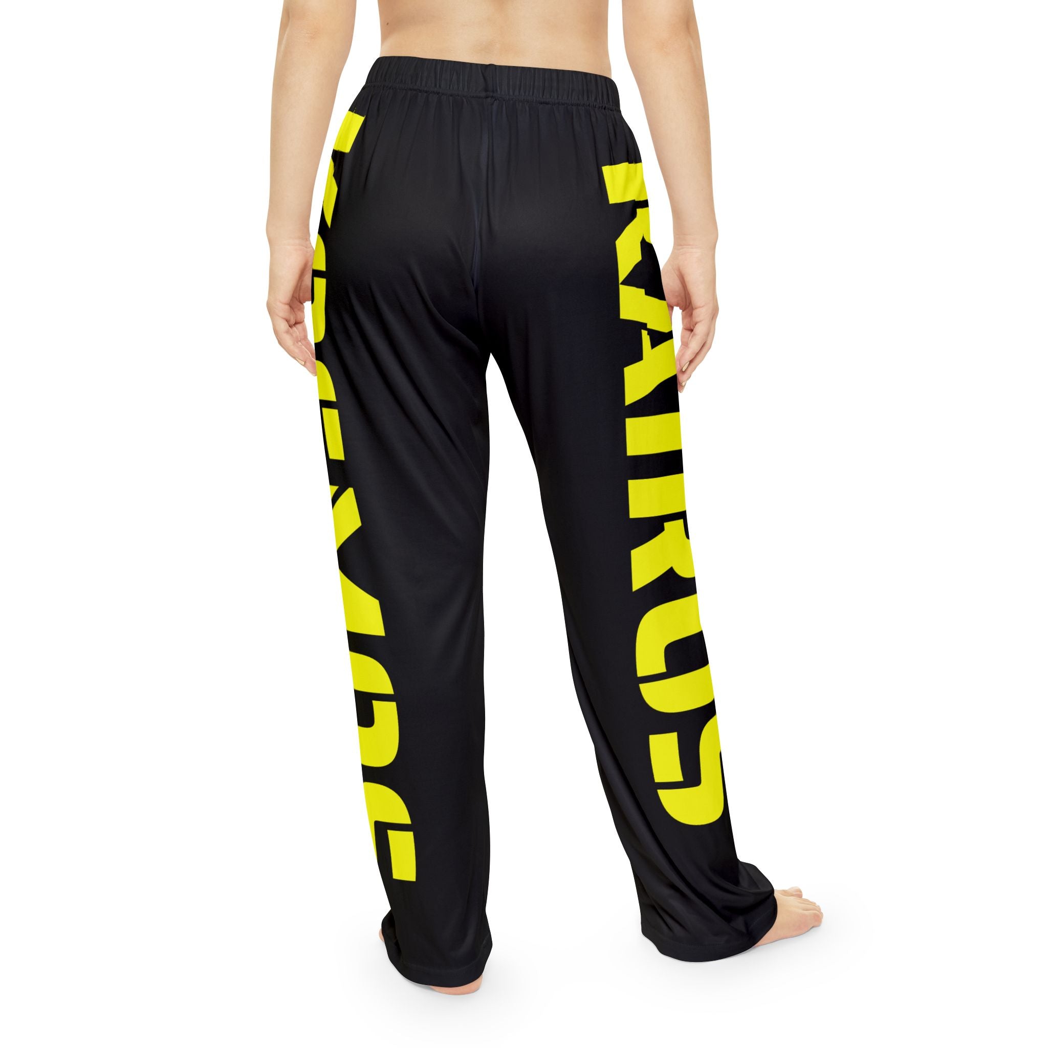 Pajama Pants BLACK — Relaxed Women's Loungewear with Bold Side Logo