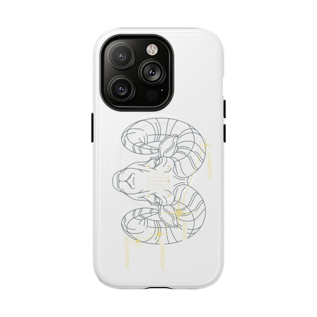 Aether Collection Aries Tough Magnetic Phone Case — Minimal Zodiac Design