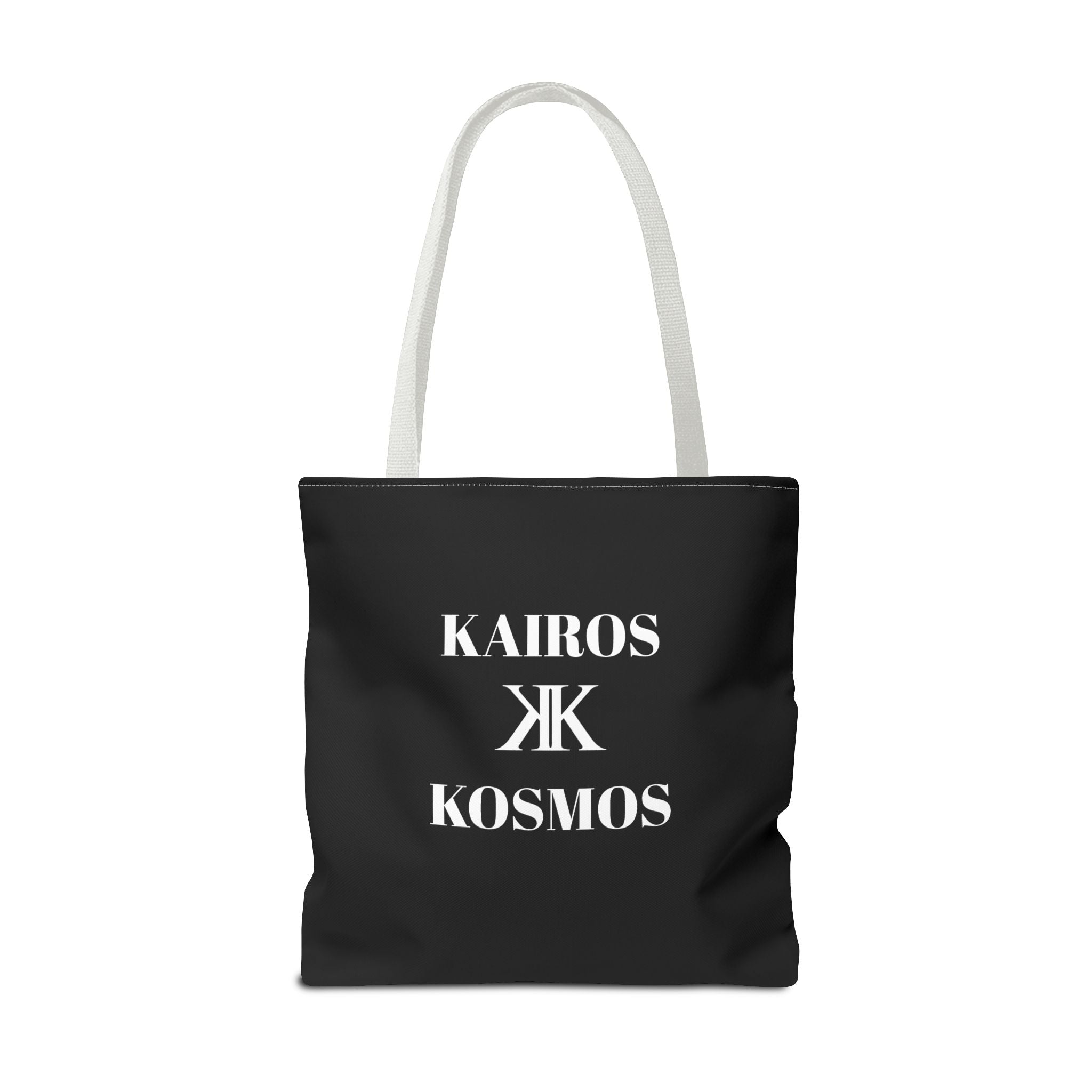 Kairos Kosmos BLACK Tote Bag – Minimalist Monogram Tote