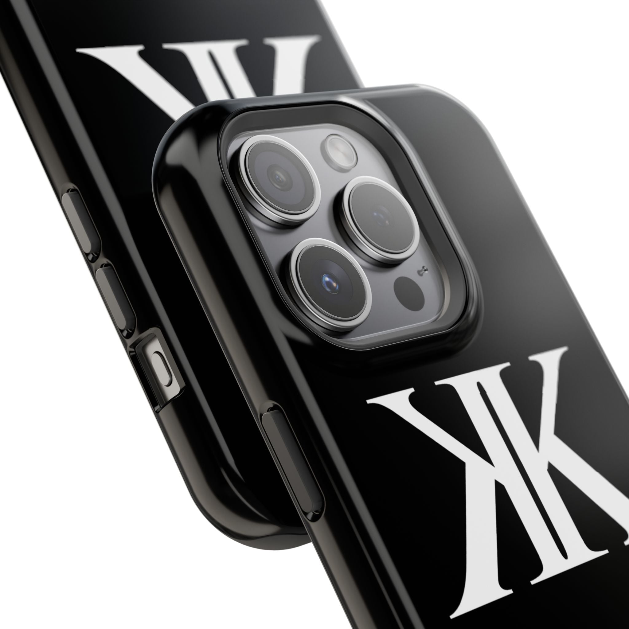 Magnetic Impact-Resistant BLACK Case with Bold KK Monogram