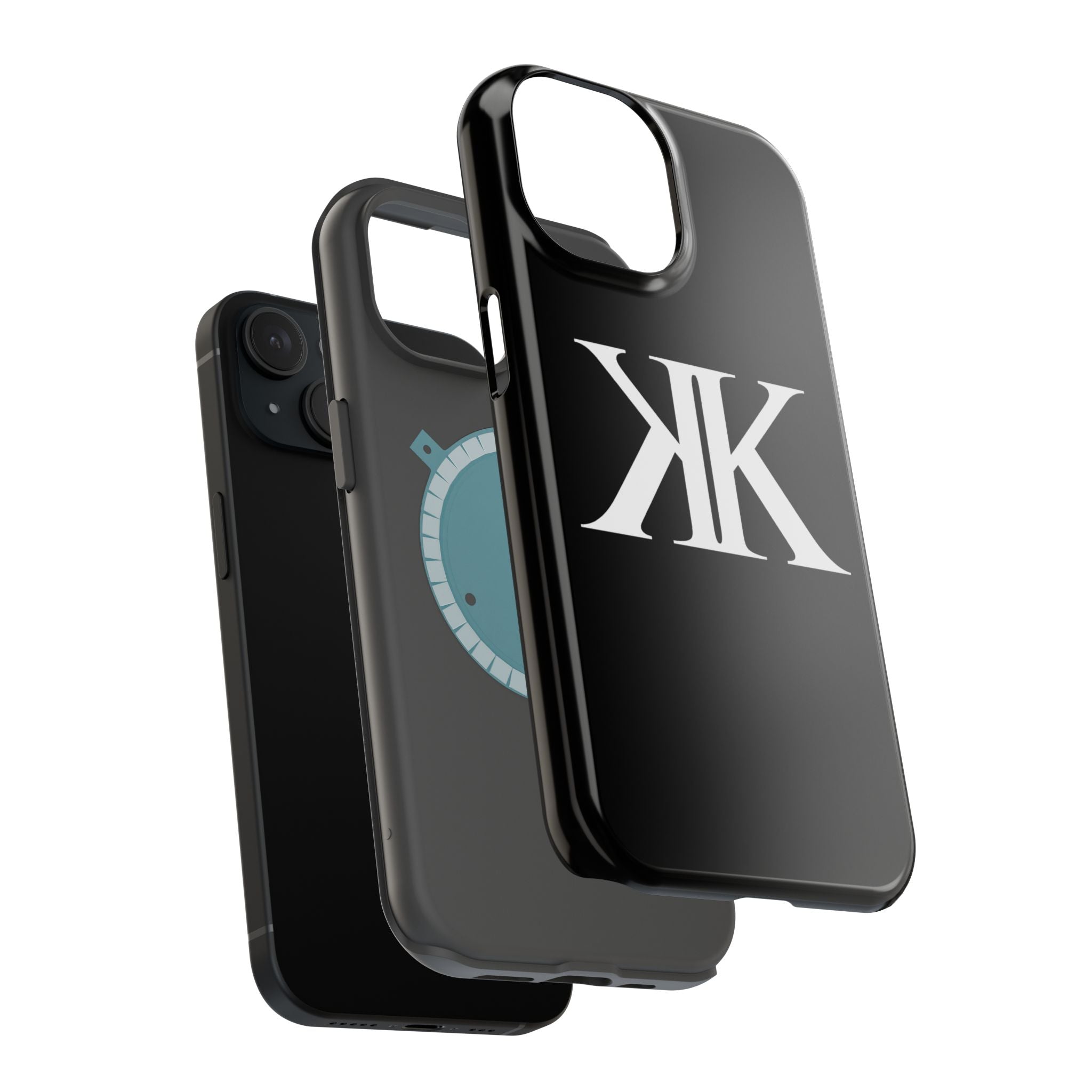 Magnetic Impact-Resistant BLACK Case with Bold KK Monogram