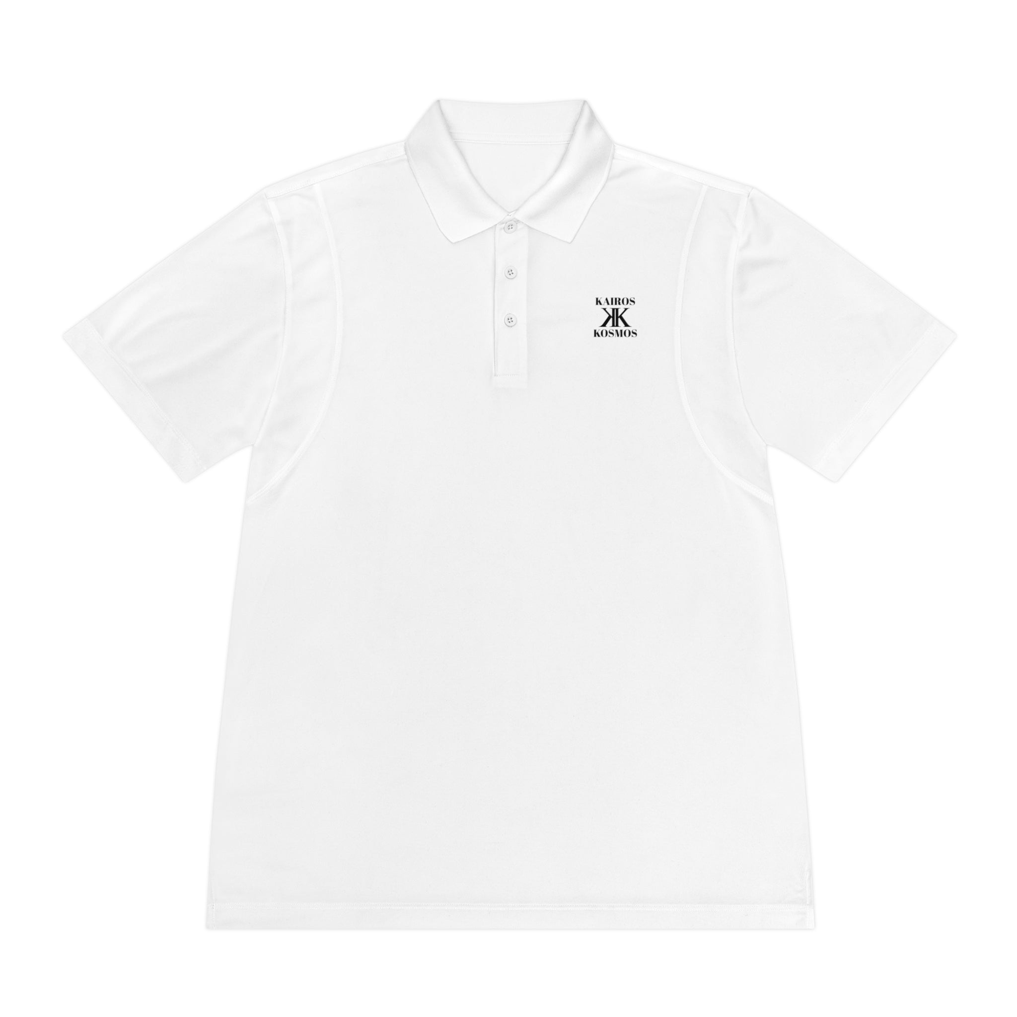 Classic Men’s Sport Polo — Minimalist Kairos Kosmos Logo Chest Shirt