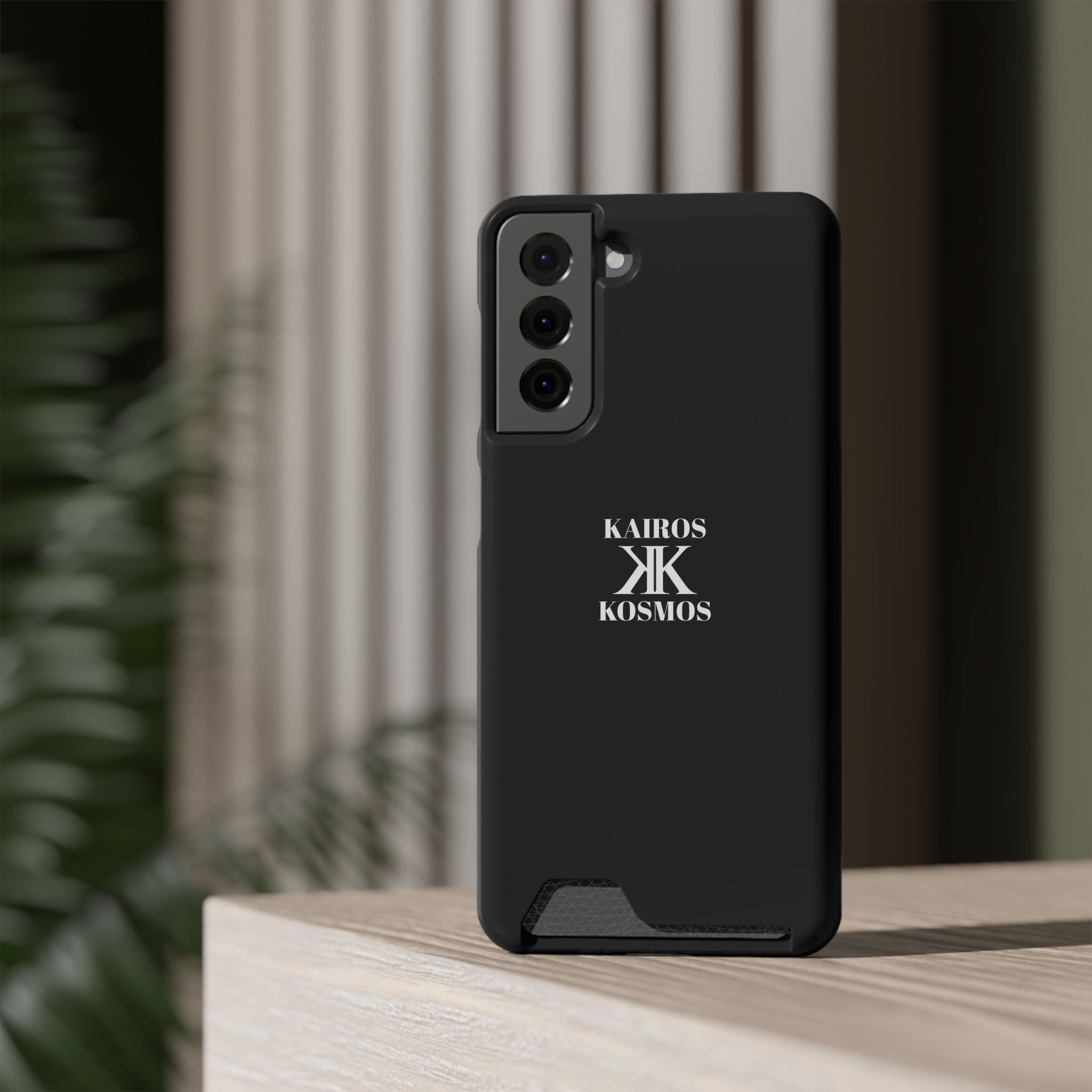 Kairos Kosmos BLACK Cardholder Phone Case — Slim Protective Wallet Case