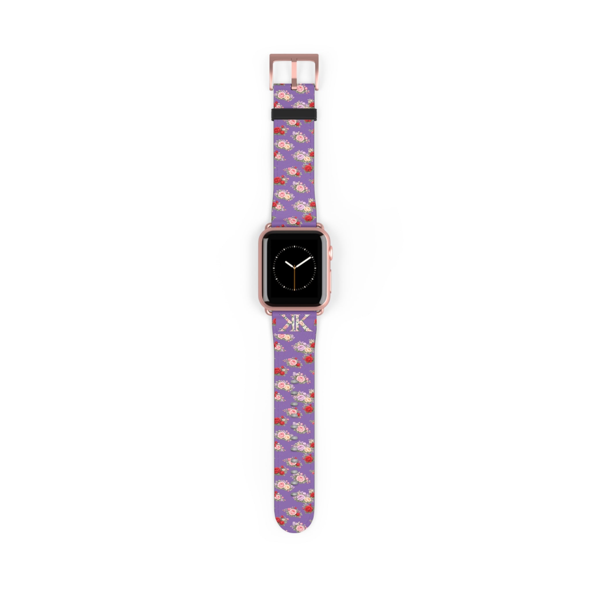 Anthos Collection Light Purple Floral Vintage Watch Band —  Apple Watch Strap