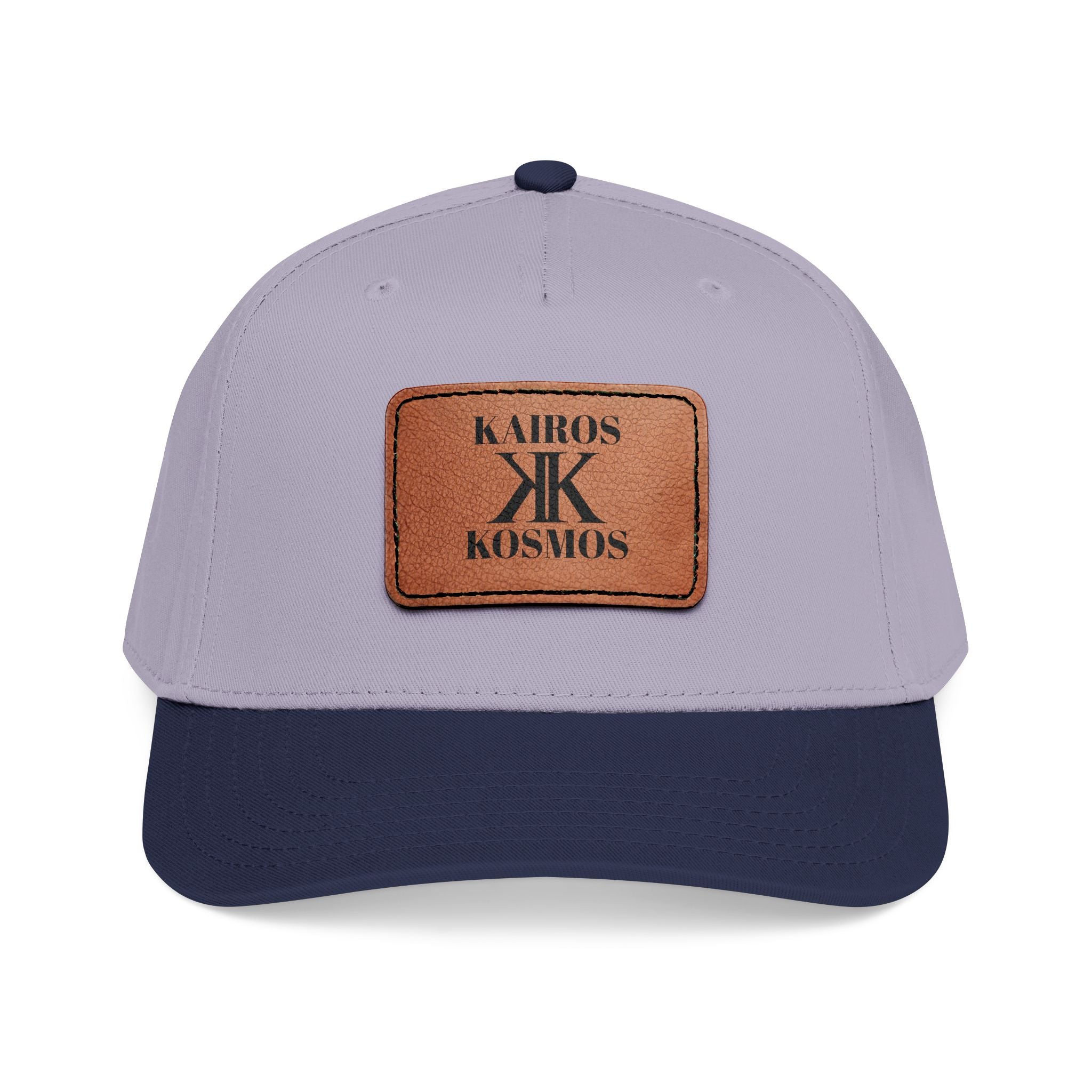 Leather Patch Baseball Cap — Kiros Kosmos Logo