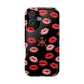 Psyche Collection BLACK - Kiss Pattern Magnetic Impact Phone Case